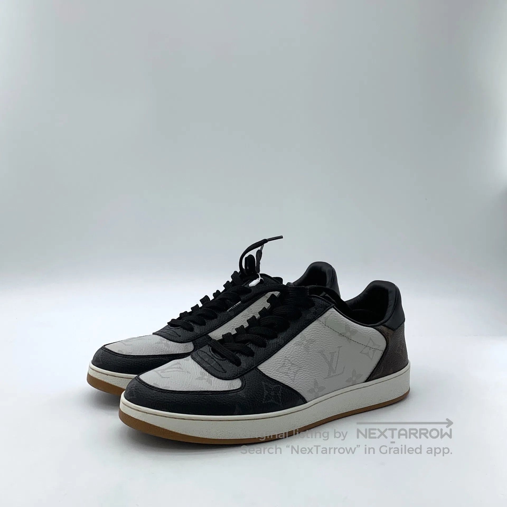 Louis Vuitton Louis Vuitton Black logo monogram laced casual flat sports Size US 7 / EU 40 - 1 Thumbnail