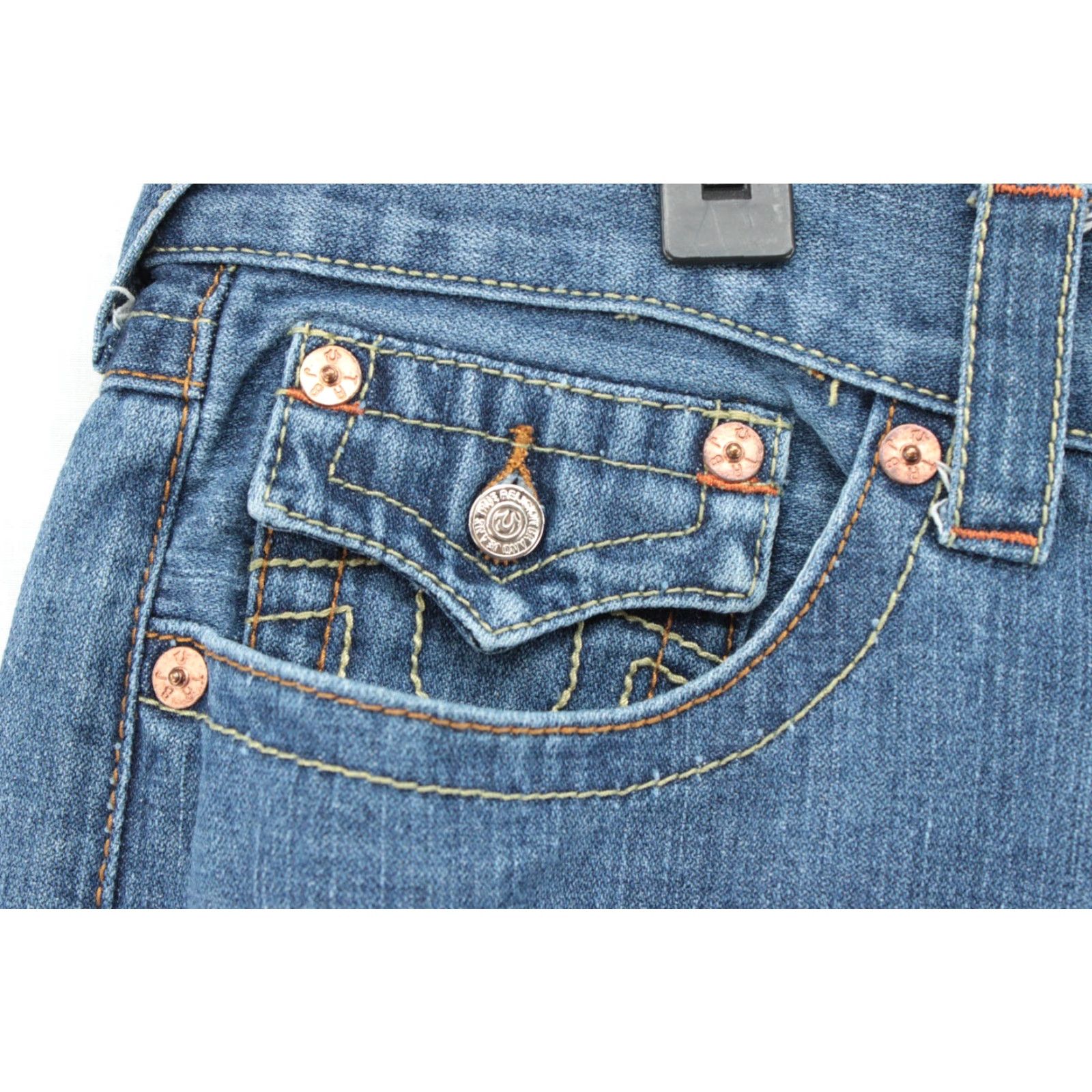 True Religion True Religion Shorts Men 38 Bermuda Denim Blue Embroidered Tiger Hunter Size US 38 / EU 54 - 3 Thumbnail