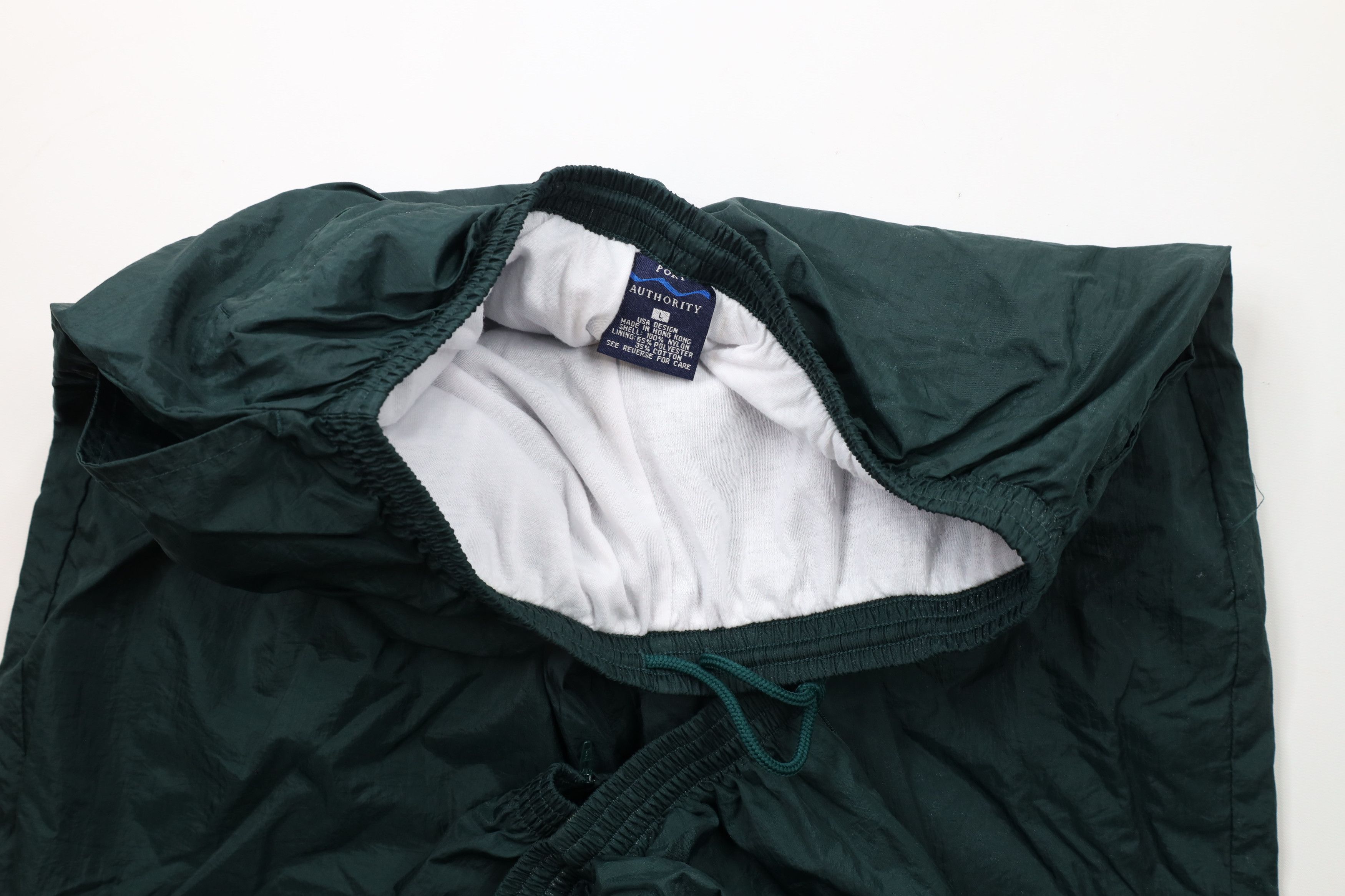 Vintage Vintage 90s Streetwear Blank Lined Nylon Joggers Pants Green Size US 36 / EU 52 - 8 Thumbnail