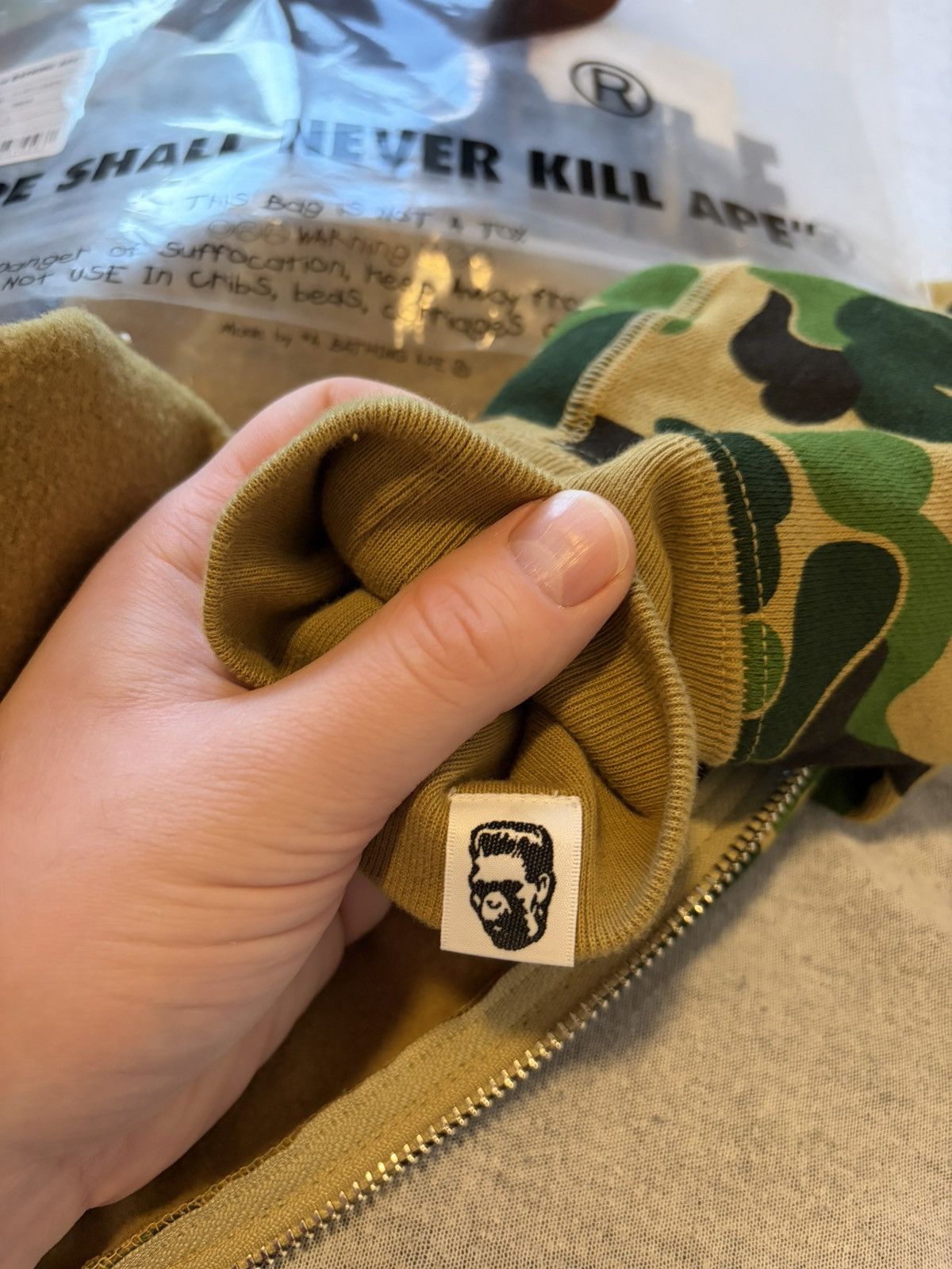 Bape Bape abc green camo crystal stone Size US L / EU 52-54 / 3 - 14 Thumbnail