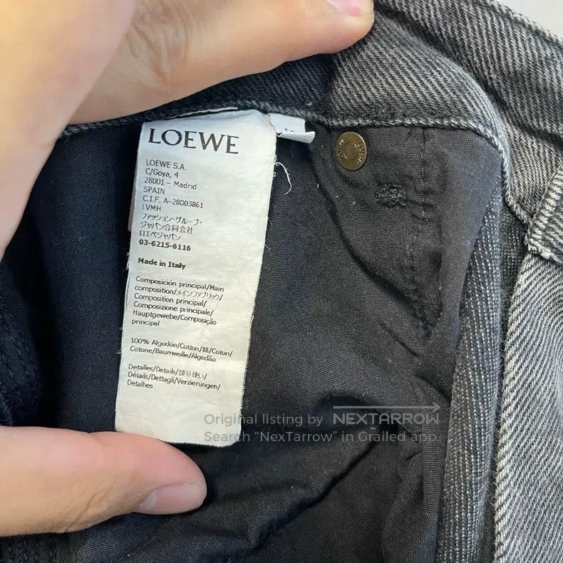 Loewe Loewe Blue distressed logo printed denim pants Size US 36 / EU 52 - 6 Thumbnail