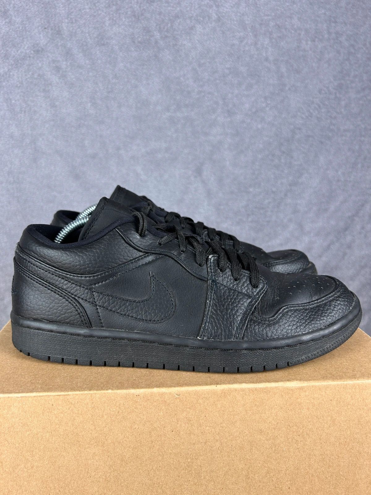 Jordan Brand × Nike Nike Air Jordan 1 low black sneakers jump man tripple black Size US 8 / IT 38 - 4 Thumbnail