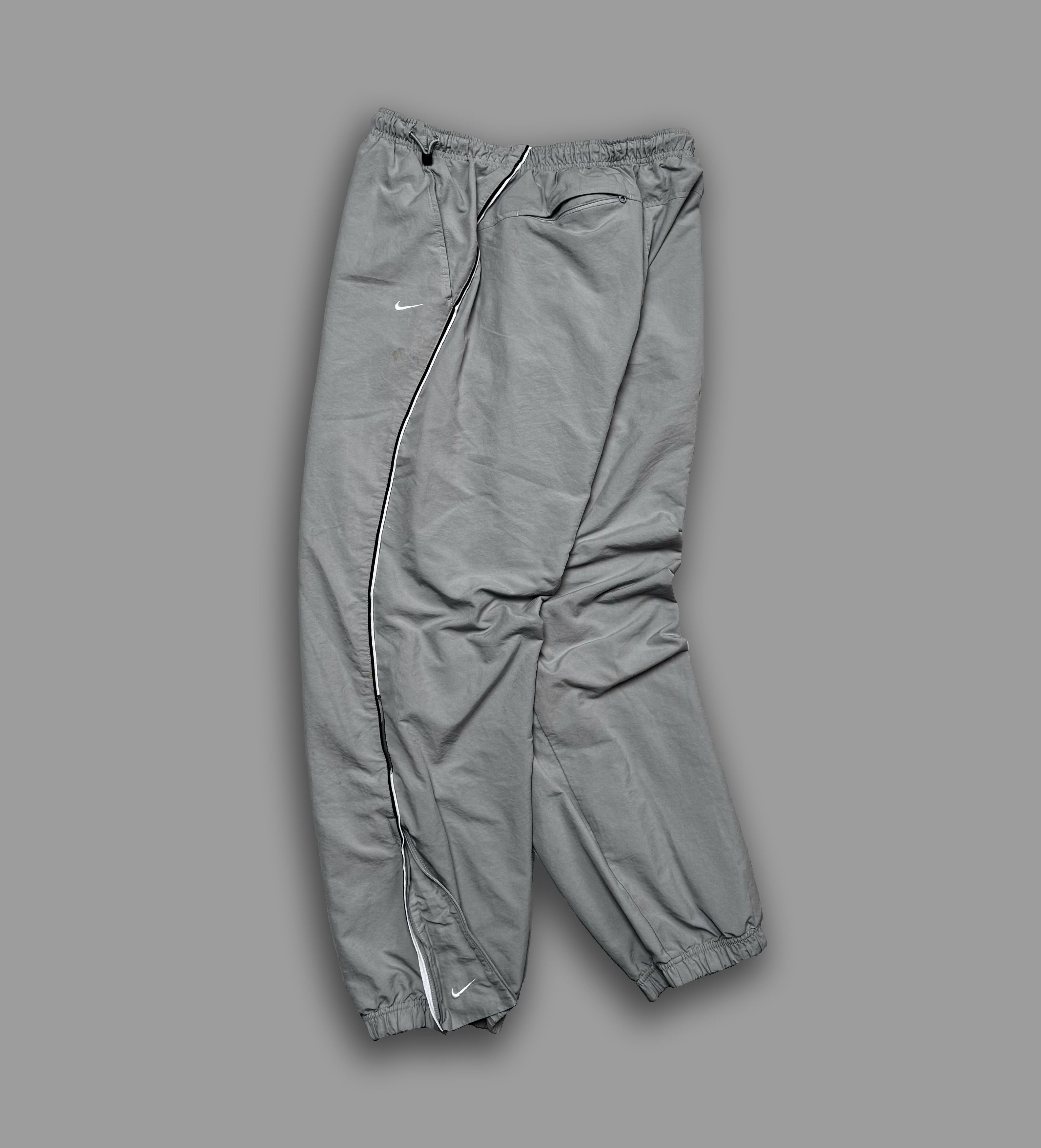 Nike double swoosh track pants grey sale