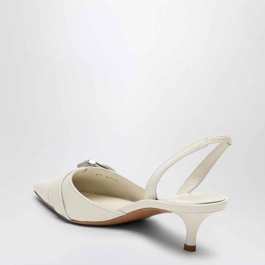 Givenchy o1d2blof0824 Leather Decllete in Ivoy White Size US 6 / IT 36 - 4 Thumbnail