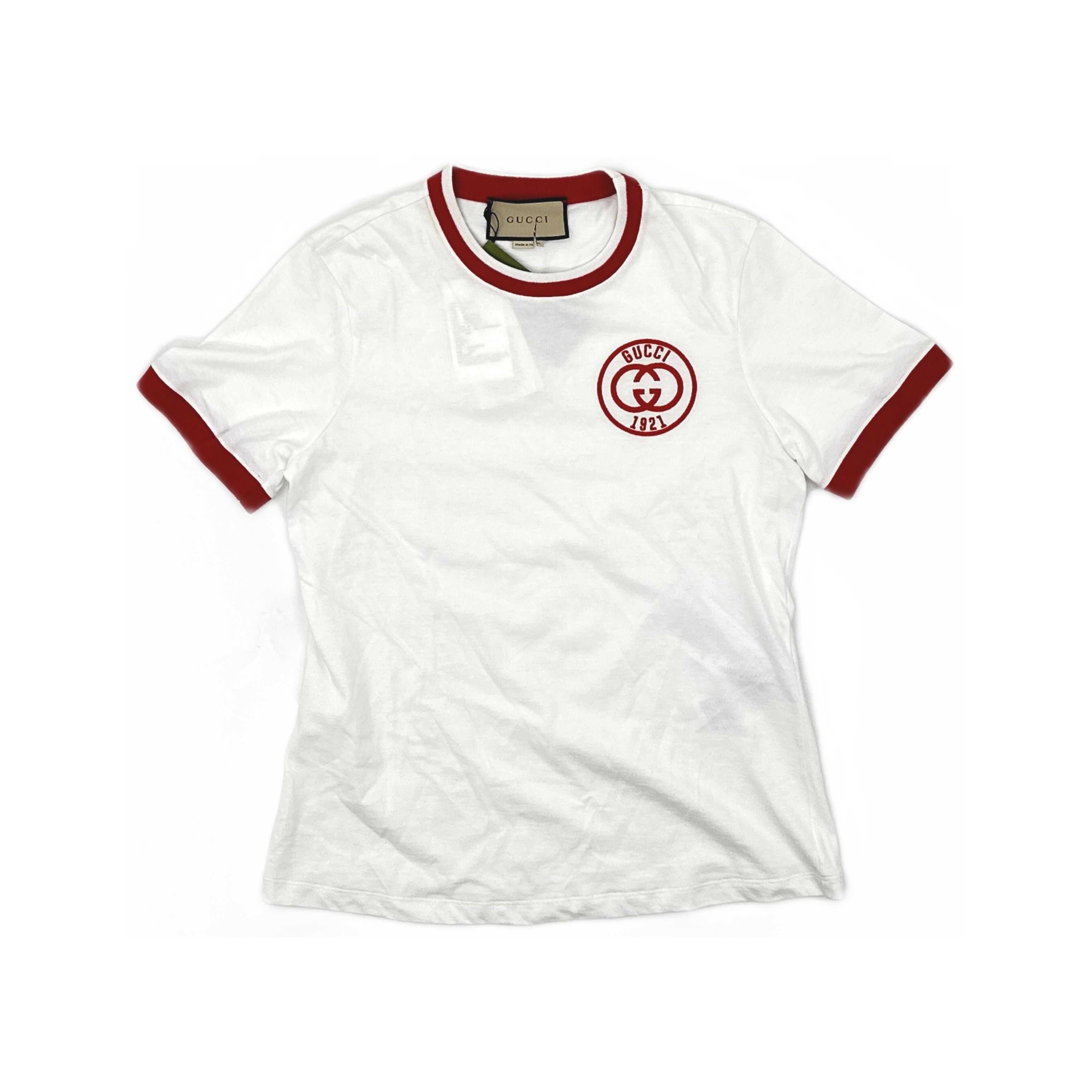 Gucci Gucci 1921 Logo Embroidered T-Shirt Size M Size M / US 6-8 / IT 42-44 - 1 Thumbnail