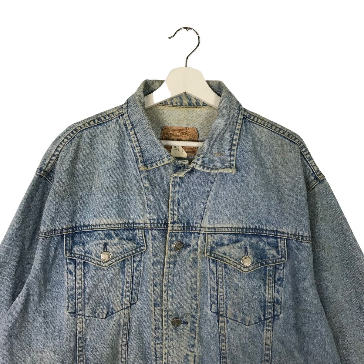 Gap 💥 1990s VINTAGE GAP FLARE DYED DENIM TRUCKER JACKET Size US L / EU 52-54 / 3 - 2 Thumbnail
