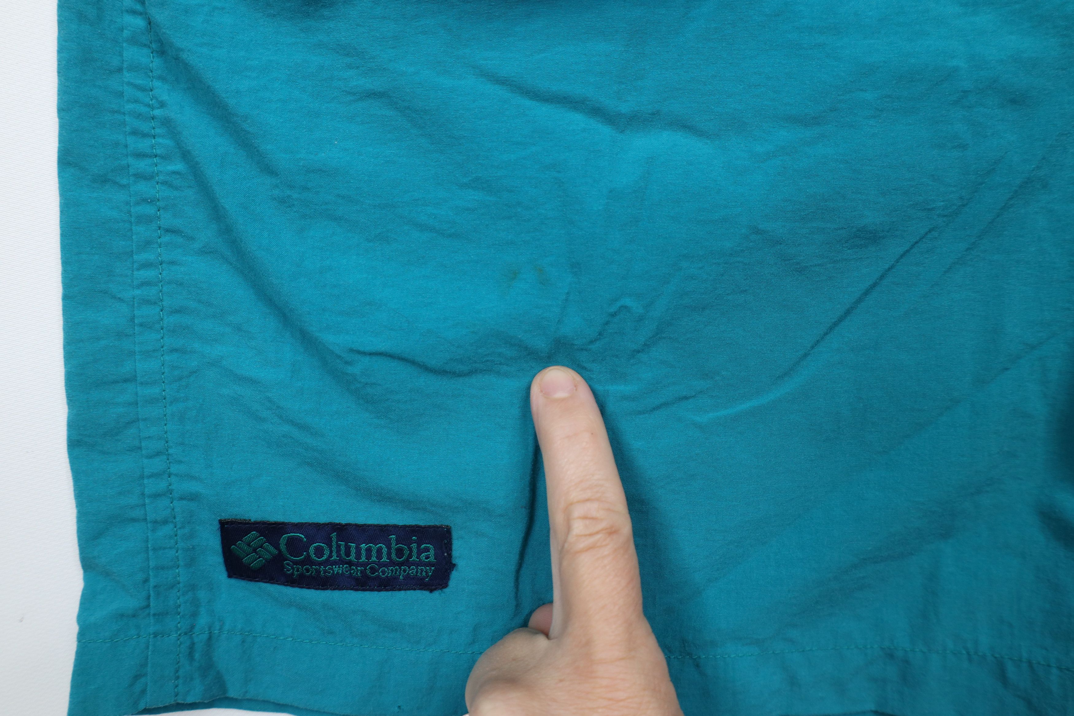 Columbia × Vintage Vintage 90s Columbia Out Belted Lined Above Knee Shorts Teal Size US 36 / EU 52 - 6 Thumbnail