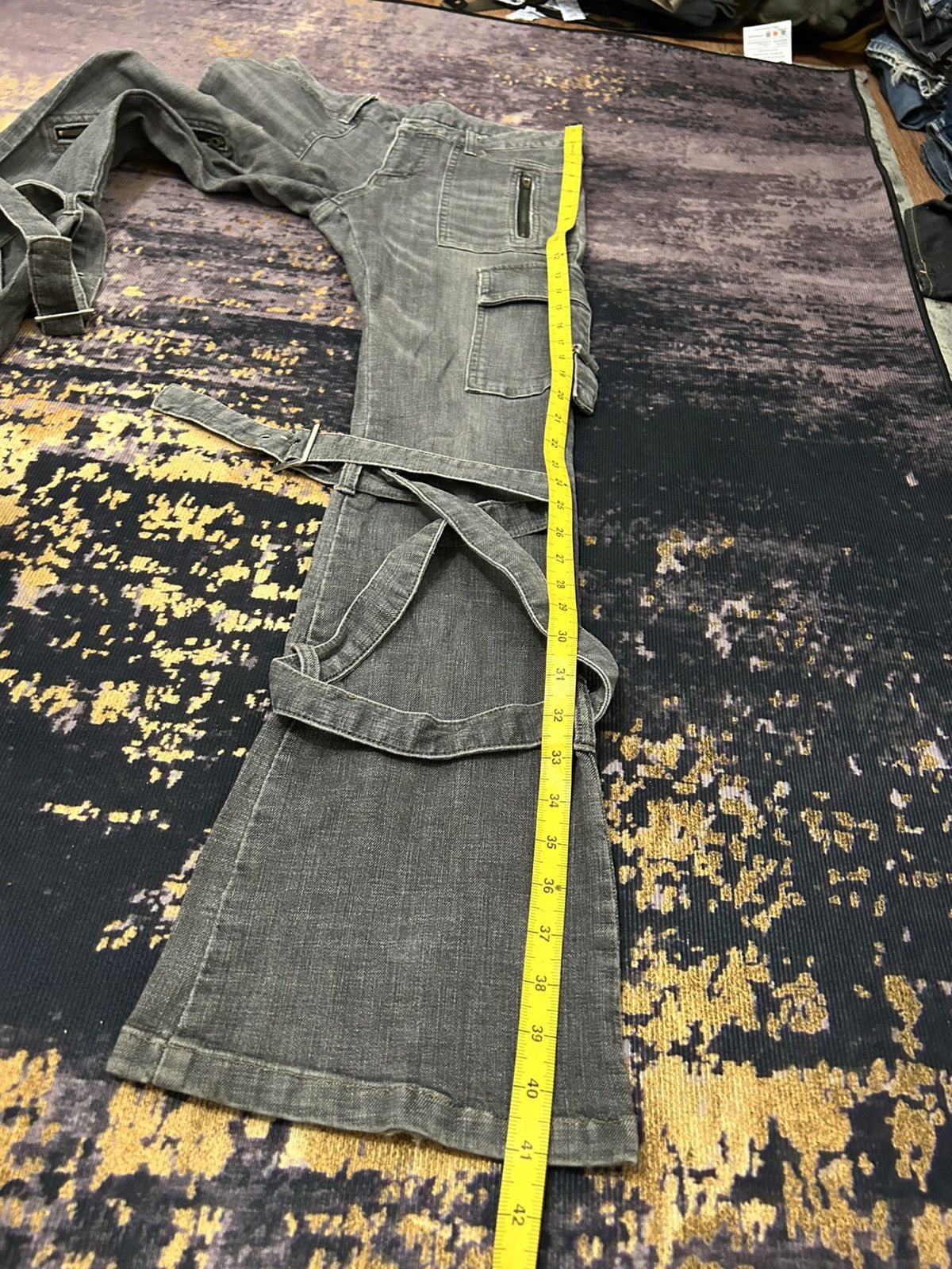 Tete Homme Japanese Bondage Cargo Flare Jeans Size US 30 / EU 46 - 22 Thumbnail