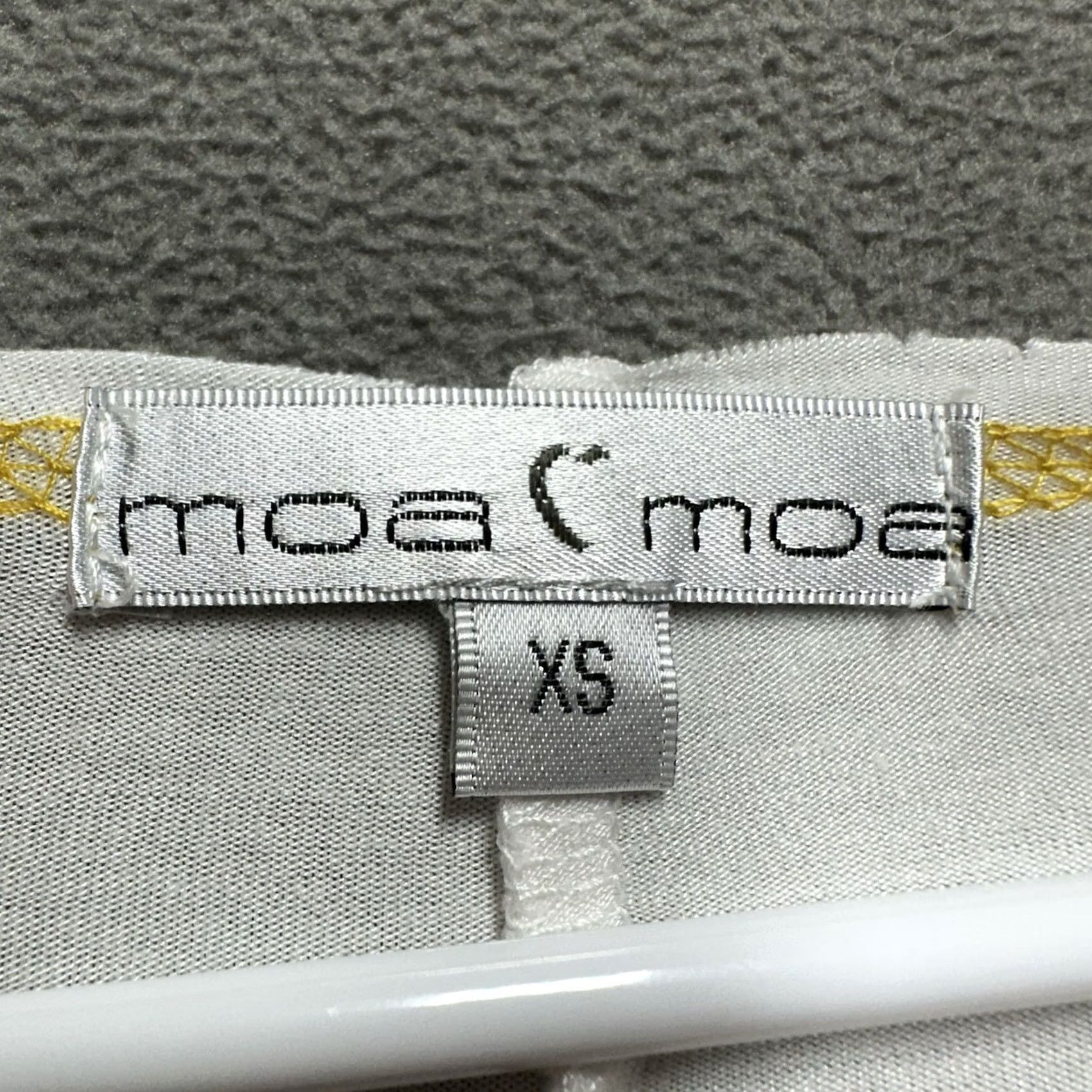 Vintage Moa Moa Shirt Women XS White Raglan Half Sleeve Rayon Stretch USA Size XS / US 0-2 / IT 36-38 - 4 Thumbnail