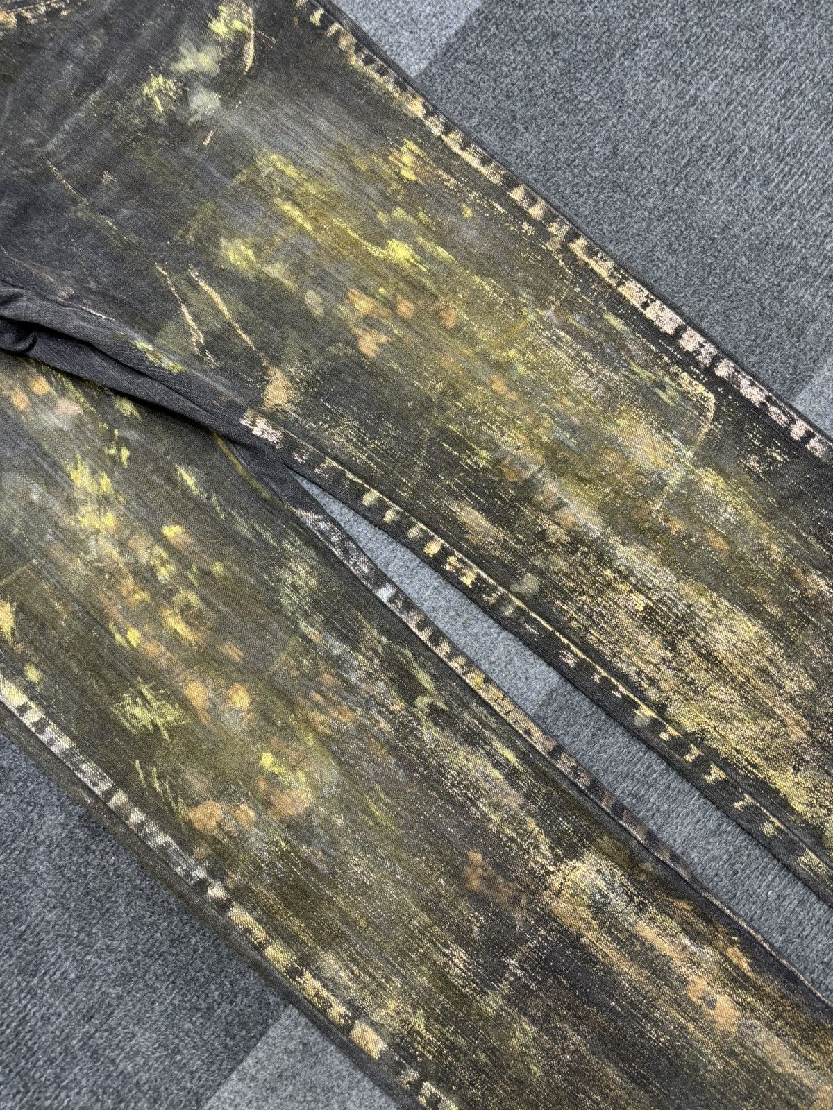 Japanese Brand 💥ONE ON GRAILED💥ARCHIVAL RARE PPFM CHAOS PAINT DENIM F457 Size US 32 / EU 48 - 10 Thumbnail