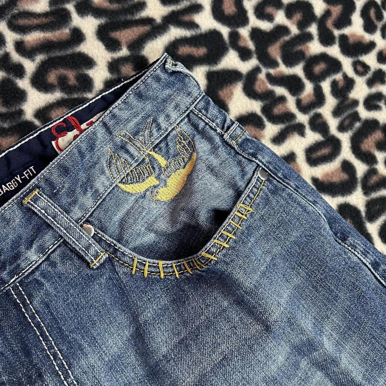 Ecko Unltd. Ecko Unltd. rhinoceros embroidered baggy denim jeans Size US 34 / EU 50 - 6 Thumbnail