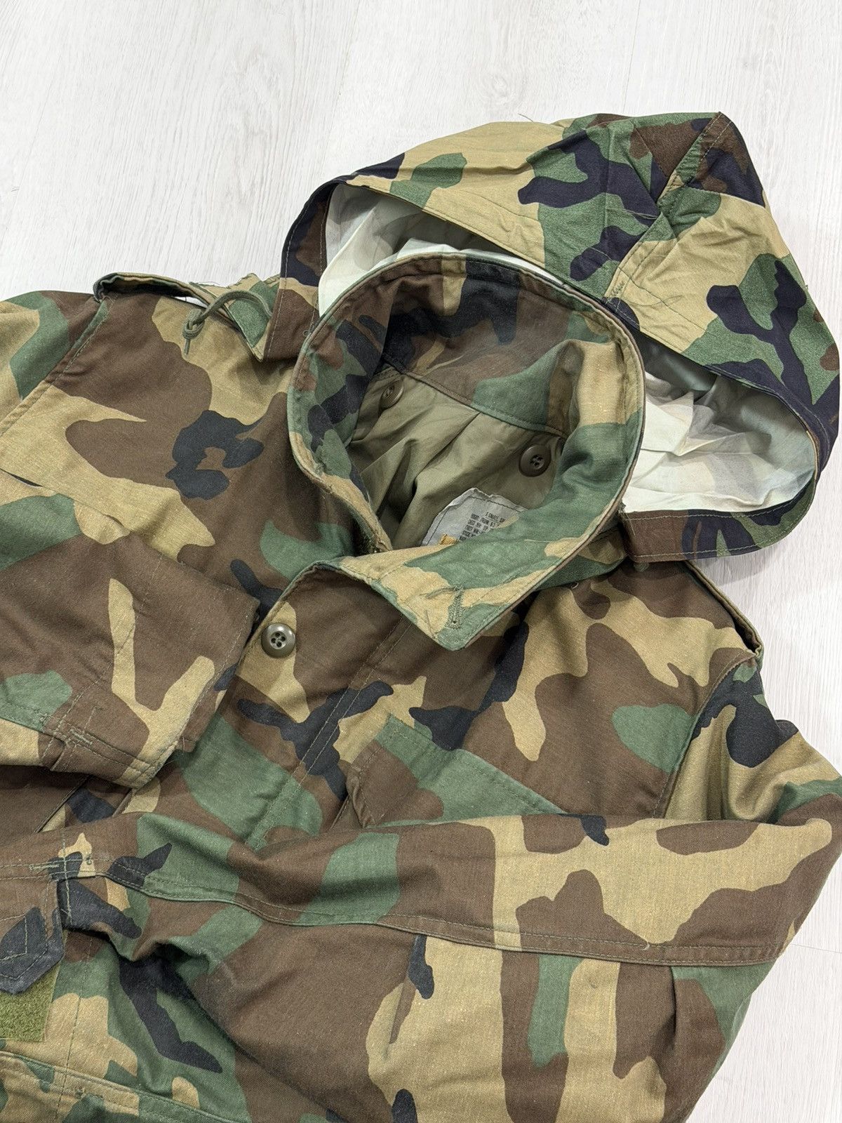 Vintage M-65 Coat Cold Weather Field Jacket Woodland Camo XS SHORT Size US XS / EU 42 / 0 - 6 Thumbnail