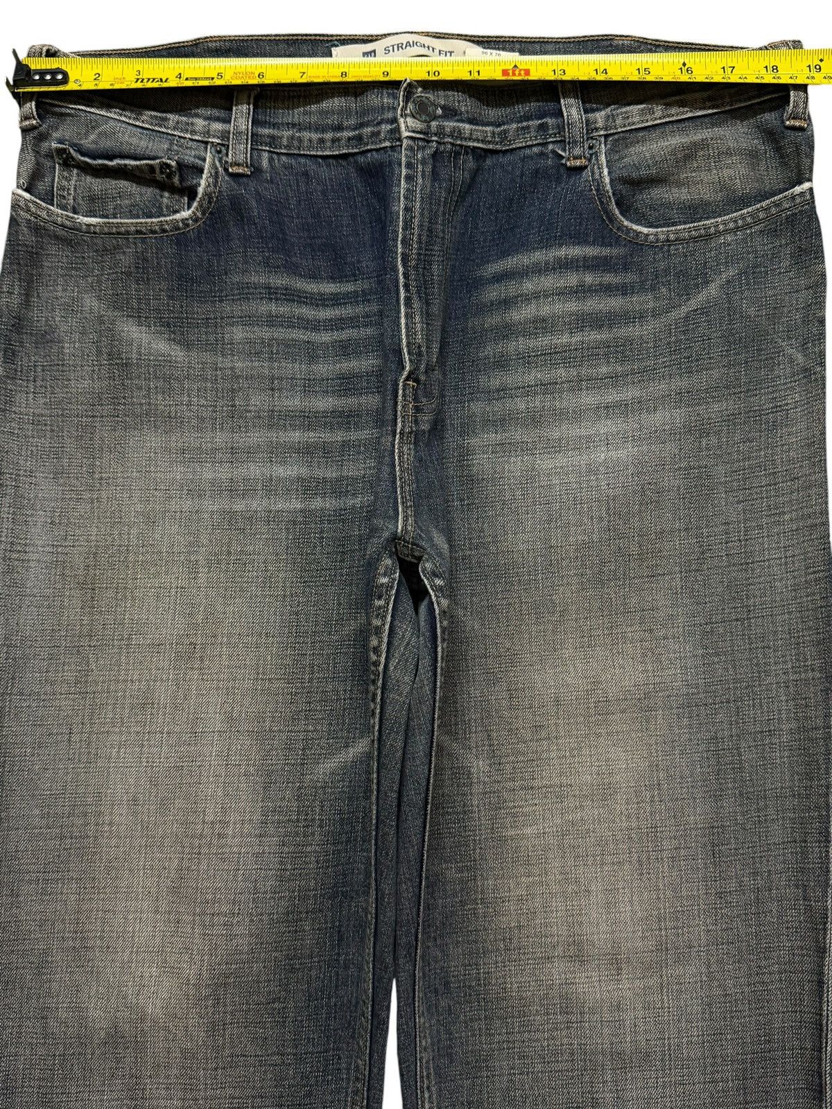 Gap Vintage Y2K Gap Blue Wash Bleached Straight Wide Leg Baggy Size US 36 / EU 52 - 6 Thumbnail
