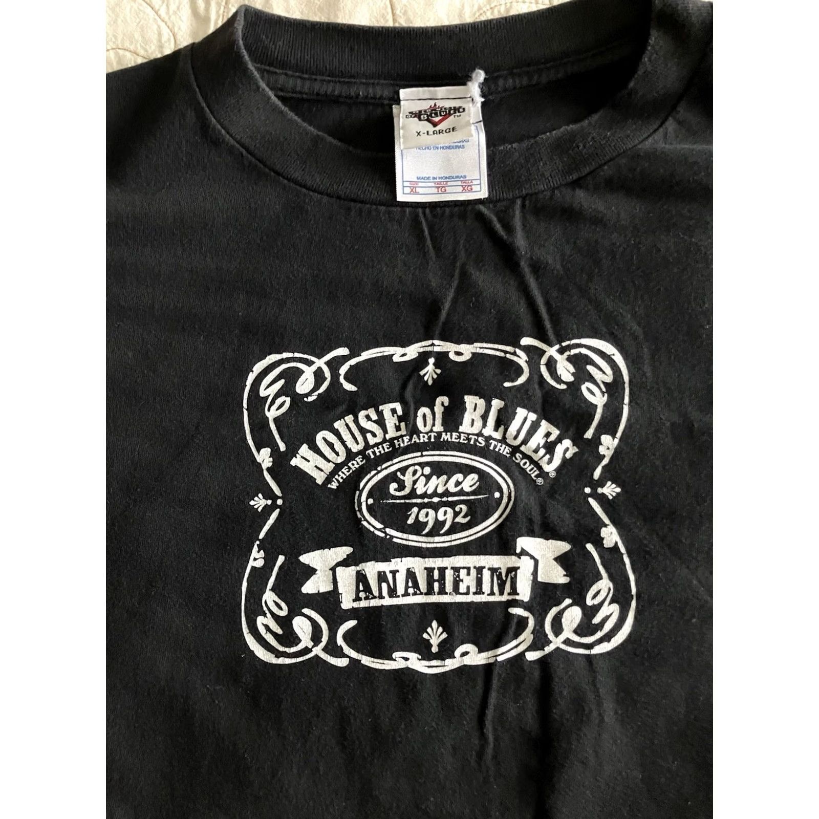 Vintage VINTAGE House of Blues Anaheim T-Shirt Men’s XL Black Crew Neck Short Sleeve Logo Music Size US XL / EU 56 / 4 - 2 Thumbnail