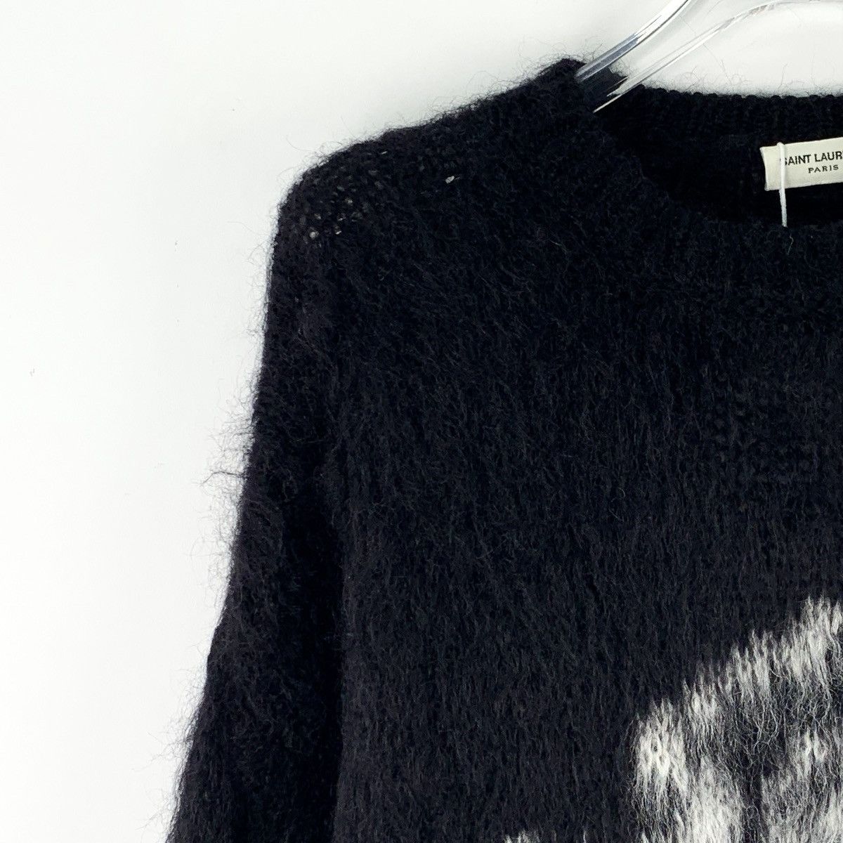 Yves Saint Laurent Yves Saint Laurent Logo Letter Mohair Knit Sweater K26WX Size S / US 4 / IT 40 - 3 Thumbnail