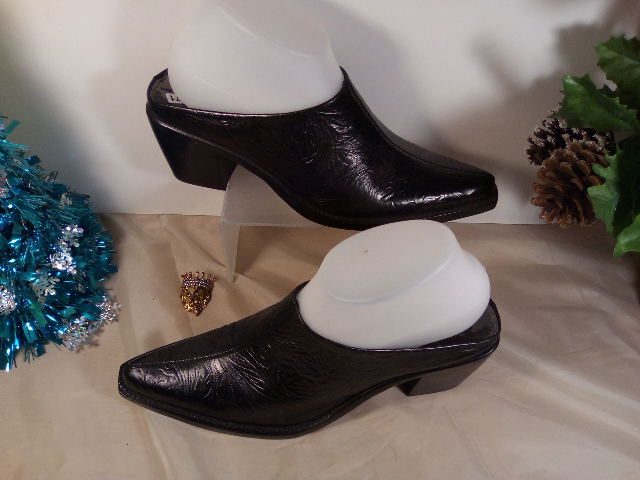 Other GIANNI BINI LEATHER BLACK SLIDER MULE W/INNER PEELING SZ 7M Size US 7 / IT 37 - 1 Thumbnail