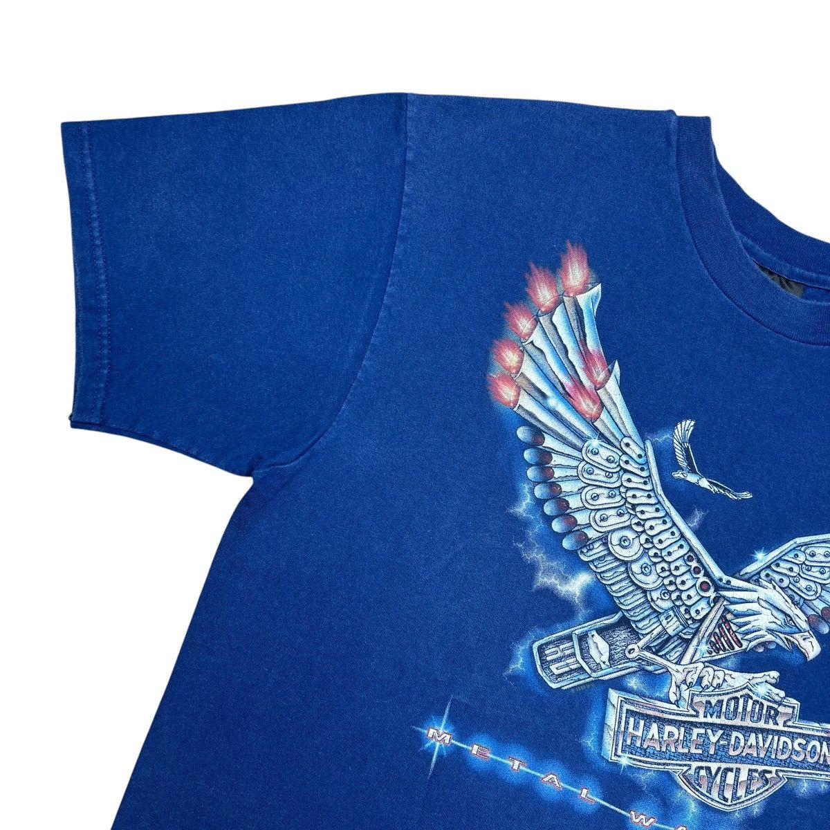 Harley Davidson 1998 Harley Davidson Metal Warrior Eagle Motorcycle T-Shirt Size US L / EU 52-54 / 3 - 5 Thumbnail