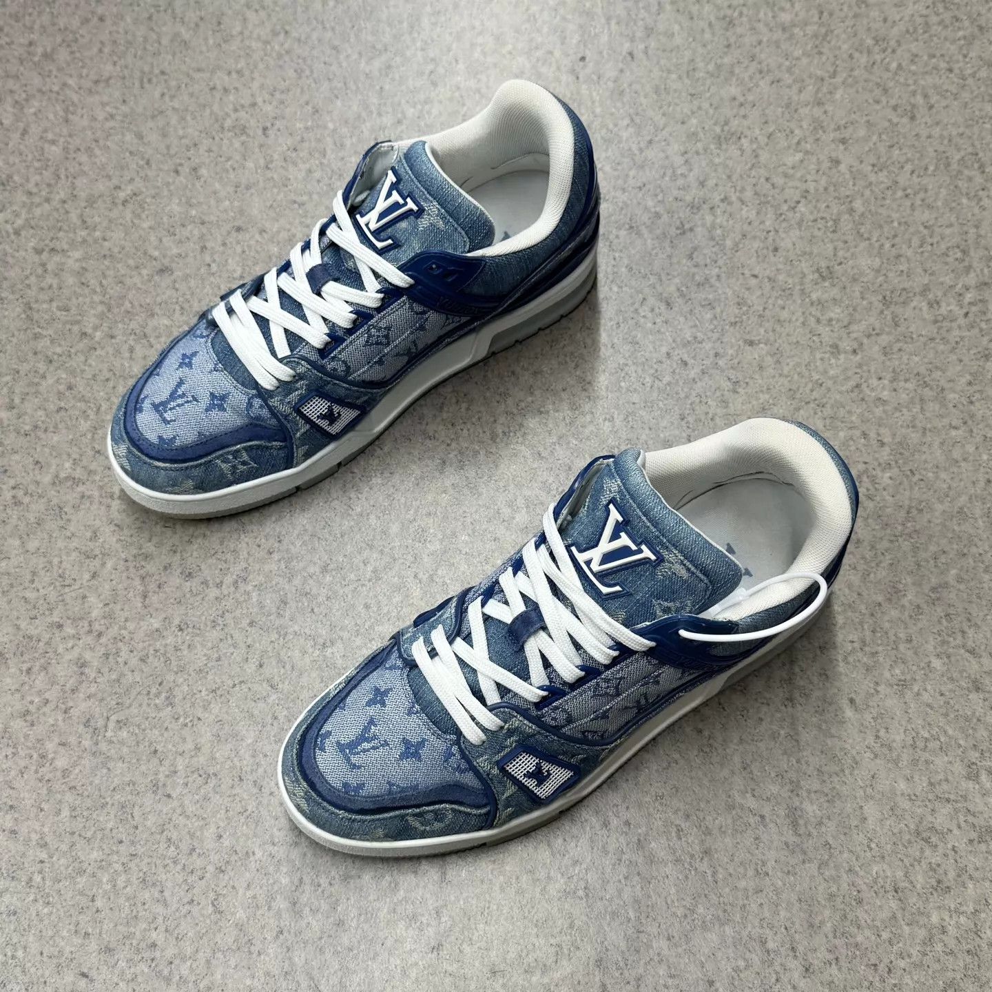 Louis Vuitton LV Trainer Blue Denim US6/EU40 Excellent Condition Size US 7 / EU 40 - 5 Thumbnail