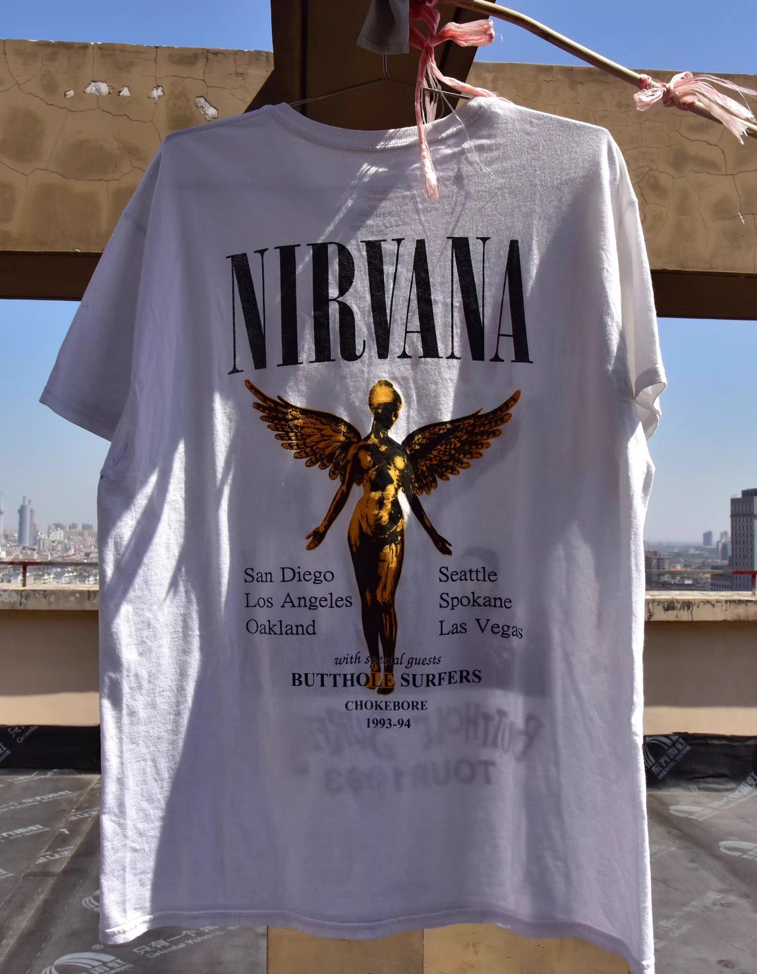 Nirvana Nirvana & Butthole Surfers Vintage T-shirt K3 Size US L / EU 52-54 / 3 - 2 Thumbnail