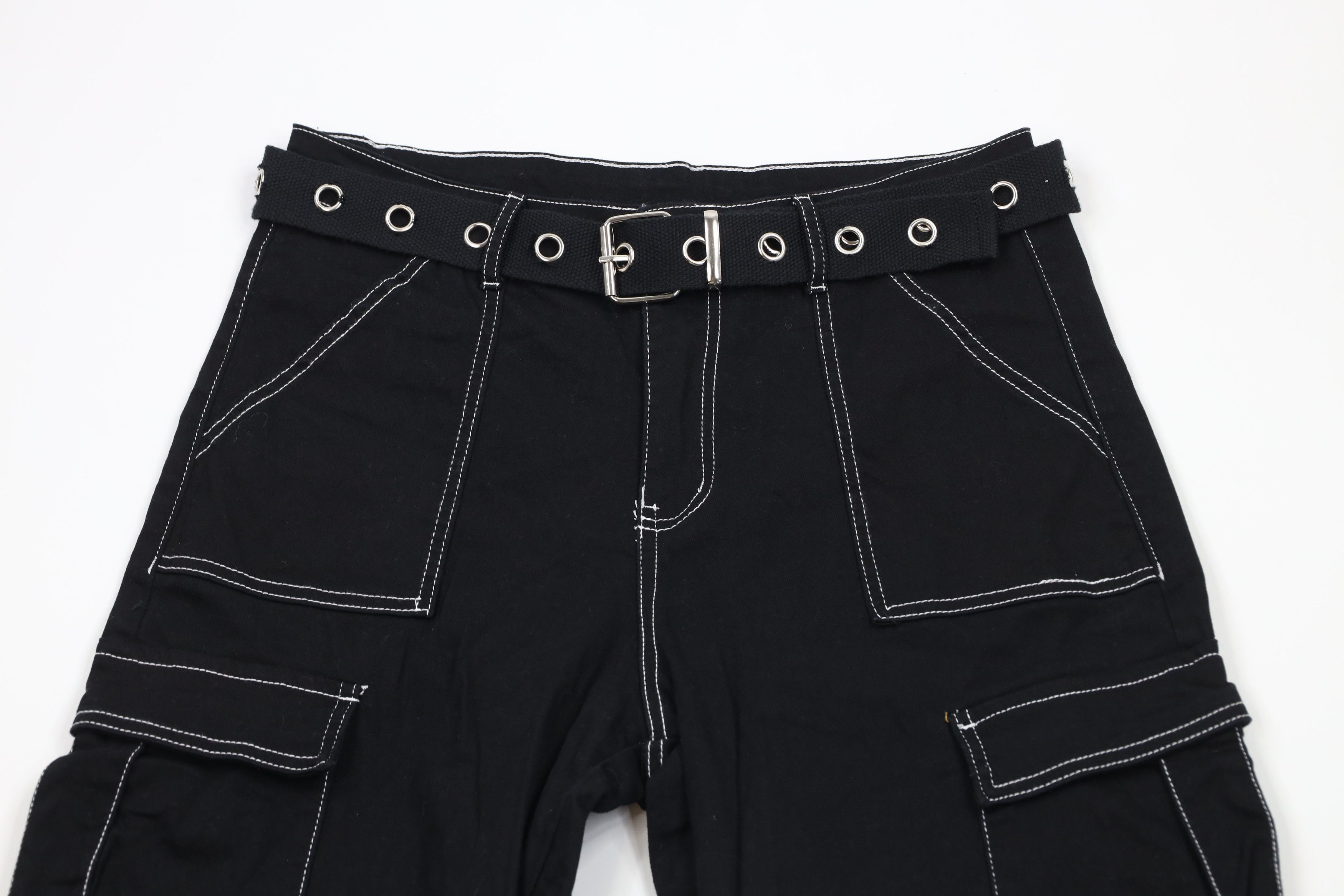 Vintage Vintage 90s Y2K Streetwear Goth Skater Wide Leg Cargo Jeans Size 32" / US 10 / IT 46 - 2 Thumbnail