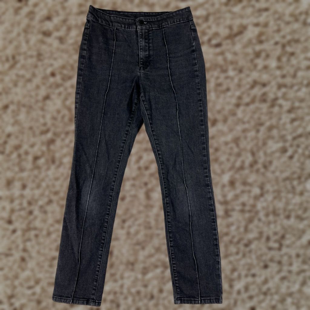 Denime Kappahl Jeans Denim Straight Leg 26x27 Black Cotton 26 Mid Rise 5-Pocket Womens Regular Jeans Size 26" / US 2 / IT 38 - 1 Thumbnail