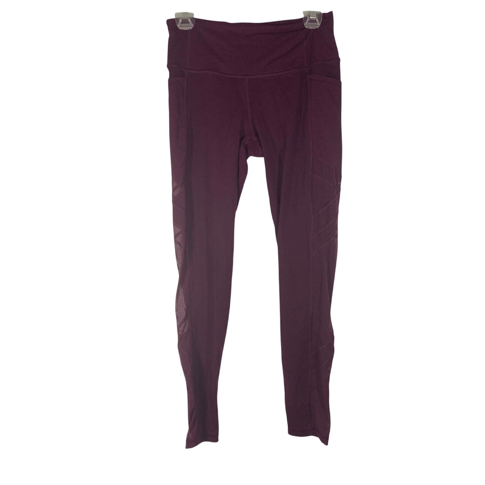 Victoria's Secret Victoria's Secret M Burgundy Mesh 7/8 Pilates Leggings Size 27" / US 4 / IT 40 - 1 Thumbnail
