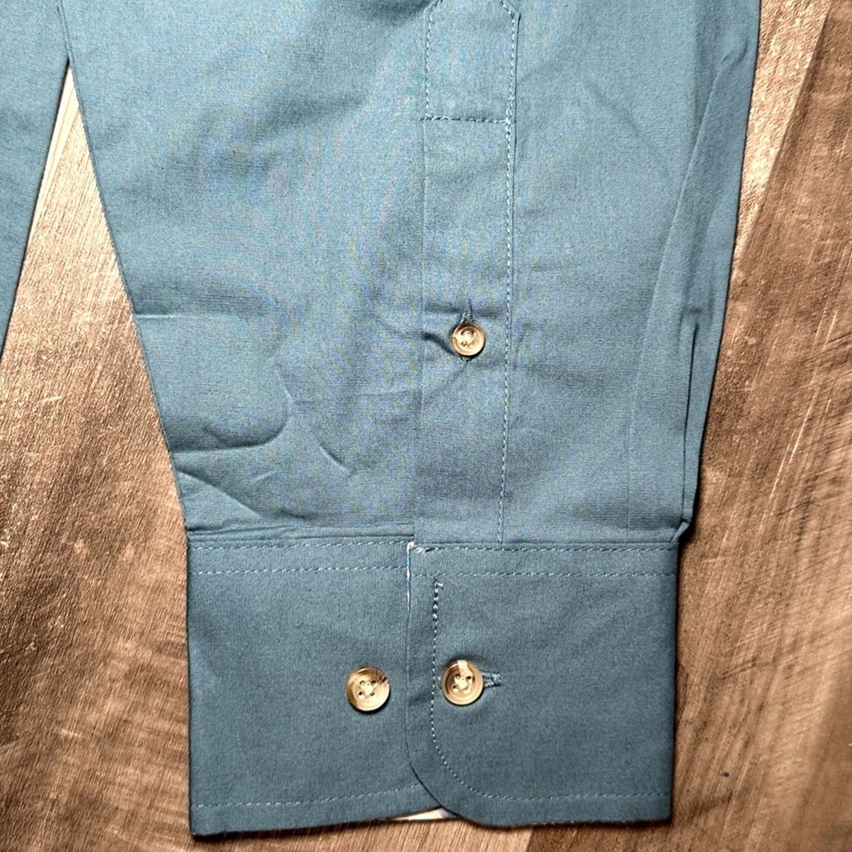 Wrangler Wrangler George Strait Collection Stretch Long Sleeve Button Down Shirt 2XLT Men Blue Size US XXL / EU 58 / 5 - 4 Thumbnail