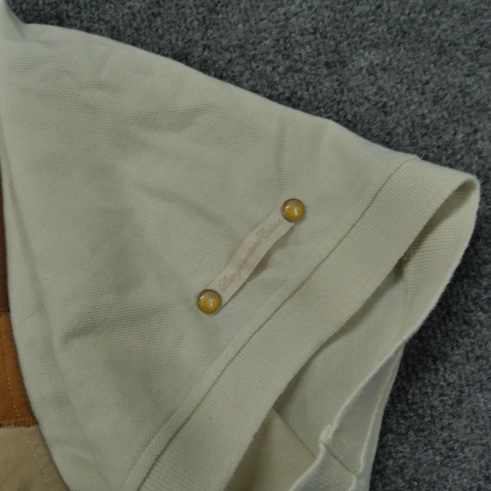 Denime VINTAGE Barefox Denim Polo Shirt Mens 2XL Brown Tan Giraffe Hip Hop Y2K Casual Preppy Logo Collar - (Note: Original content preserved; no additions) Size US XXL / EU 58 / 5 - 7 Thumbnail