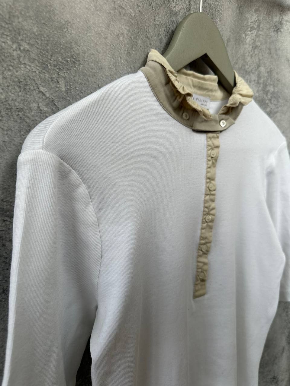 Fabiana Filippi Fabiana Filippi Silk Blend Ribbed T-Shirt Elegant Casual Size L / US 10 / IT 46 - 4 Thumbnail