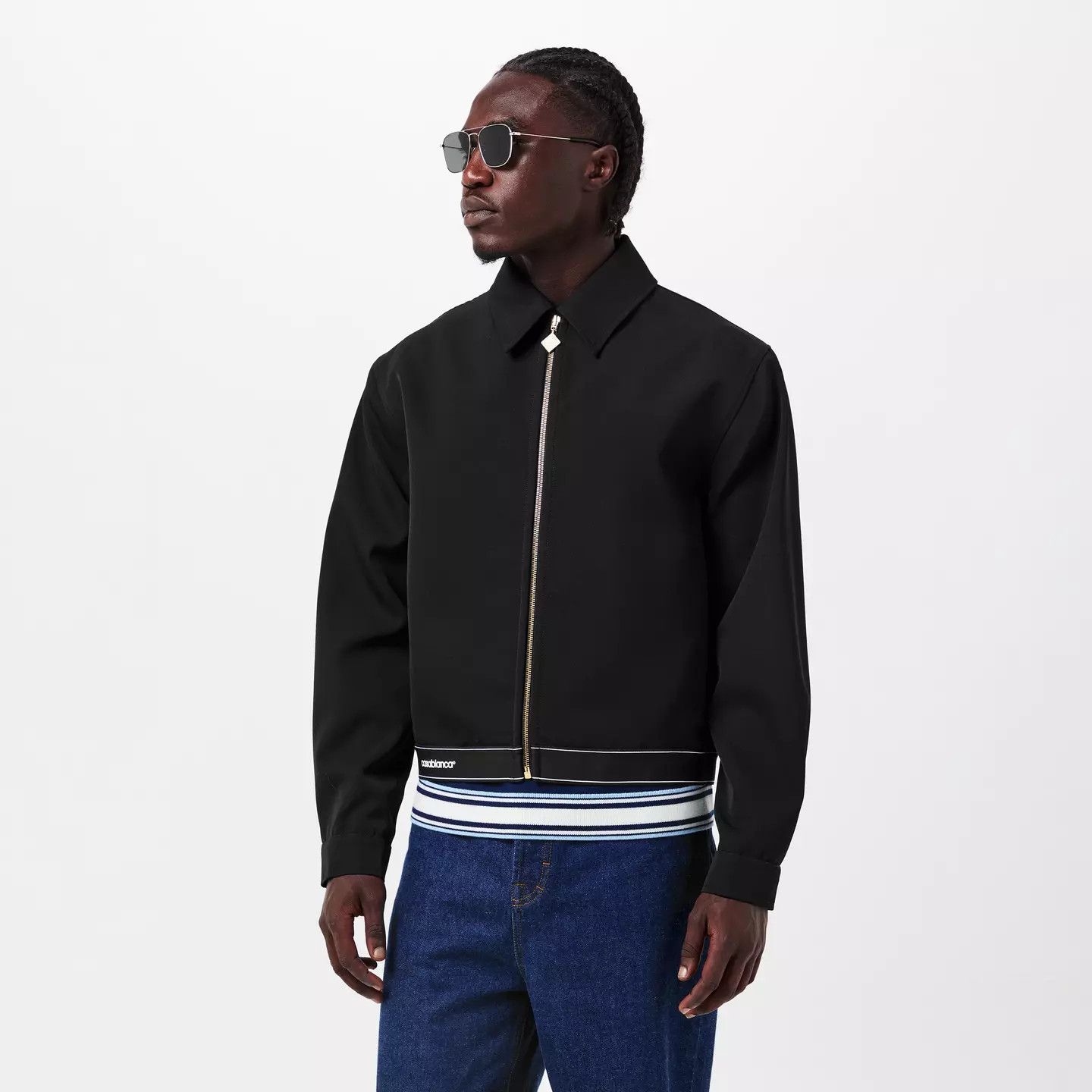 Casablanca o1g2r1mq0426 Sports Tailoring Virgin Wool Jacket in Black Size US L / EU 52-54 / 3 - 3 Thumbnail