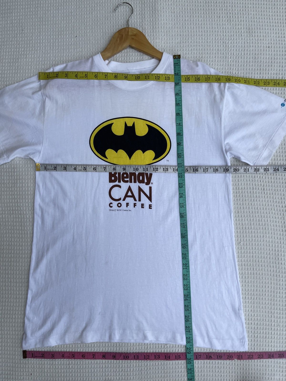 Vintage LastDrop🔥Rare🔥Vtg93’ BATMAN Blendy Can Coffee Single T Shirt Size US M / EU 48-50 / 2 - 9 Thumbnail