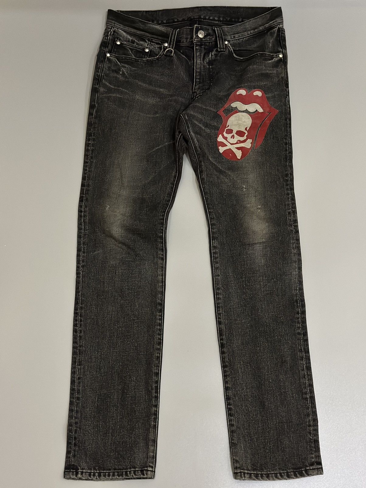 image of Mastermind Japan x The Rolling Stones Mastermind X The Rolling Stone - Theater8 Pants in Black (Siz