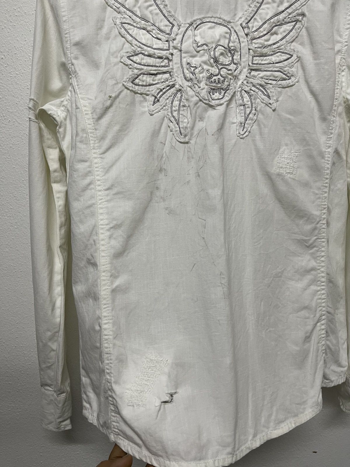In The Attic 2000s IN THE ATTIC STUDDED WESTERN SNAP BUTTON DISTRESSED Size US M / EU 48-50 / 2 - 11 Thumbnail