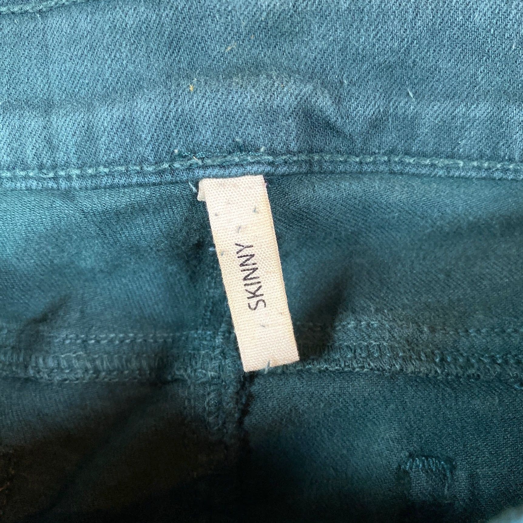 Rag & Bone Rag & Bone Womens Jeans Green Cotton Blend Mid Rise Skinny 28 Jeans Slim Stretch Check 30in Waist Womens Size 28" / US 6 / IT 42 - 6 Thumbnail