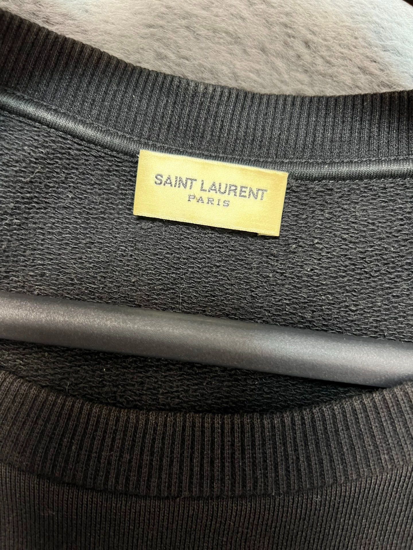 Saint Laurent Paris Authentic Saint Laurent black rhinestone sweatshirt Size US M / EU 48-50 / 2 - 3 Thumbnail