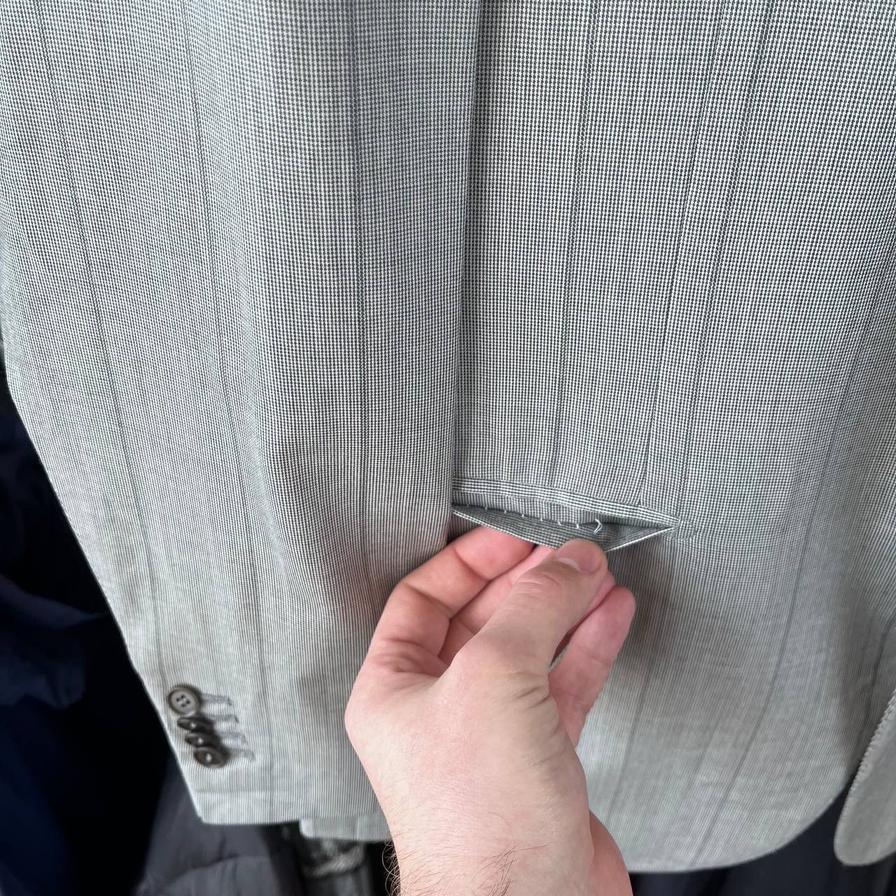 Isaia Isaia Napoli Striped Wool Gray Suit 140`s Delain Selection Size 48R - 9 Thumbnail