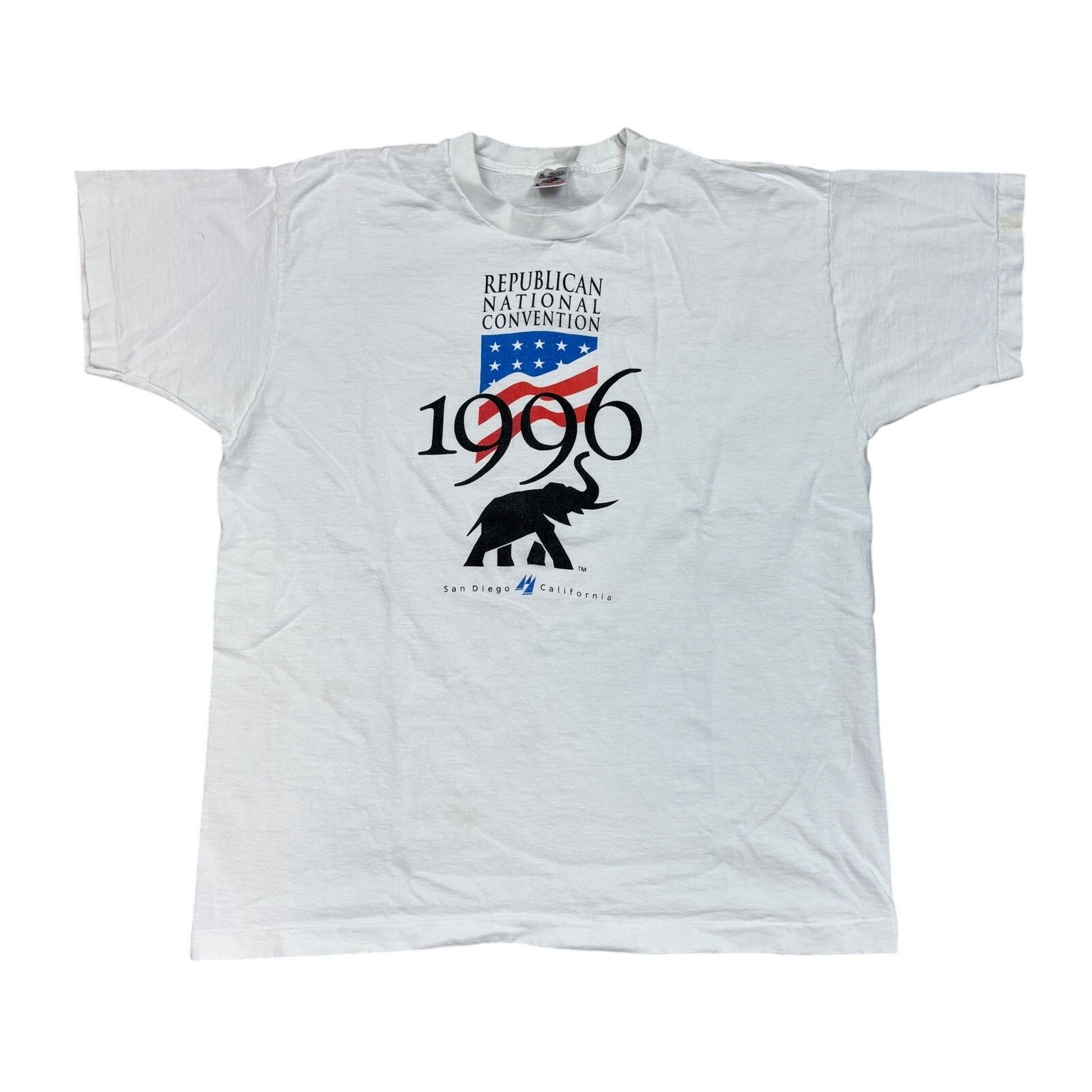 Fruit Of The Loom Vintage 1996 Republican Convention T Shirt Men's XL Trump Size US XL / EU 56 / 4 - 1 Thumbnail