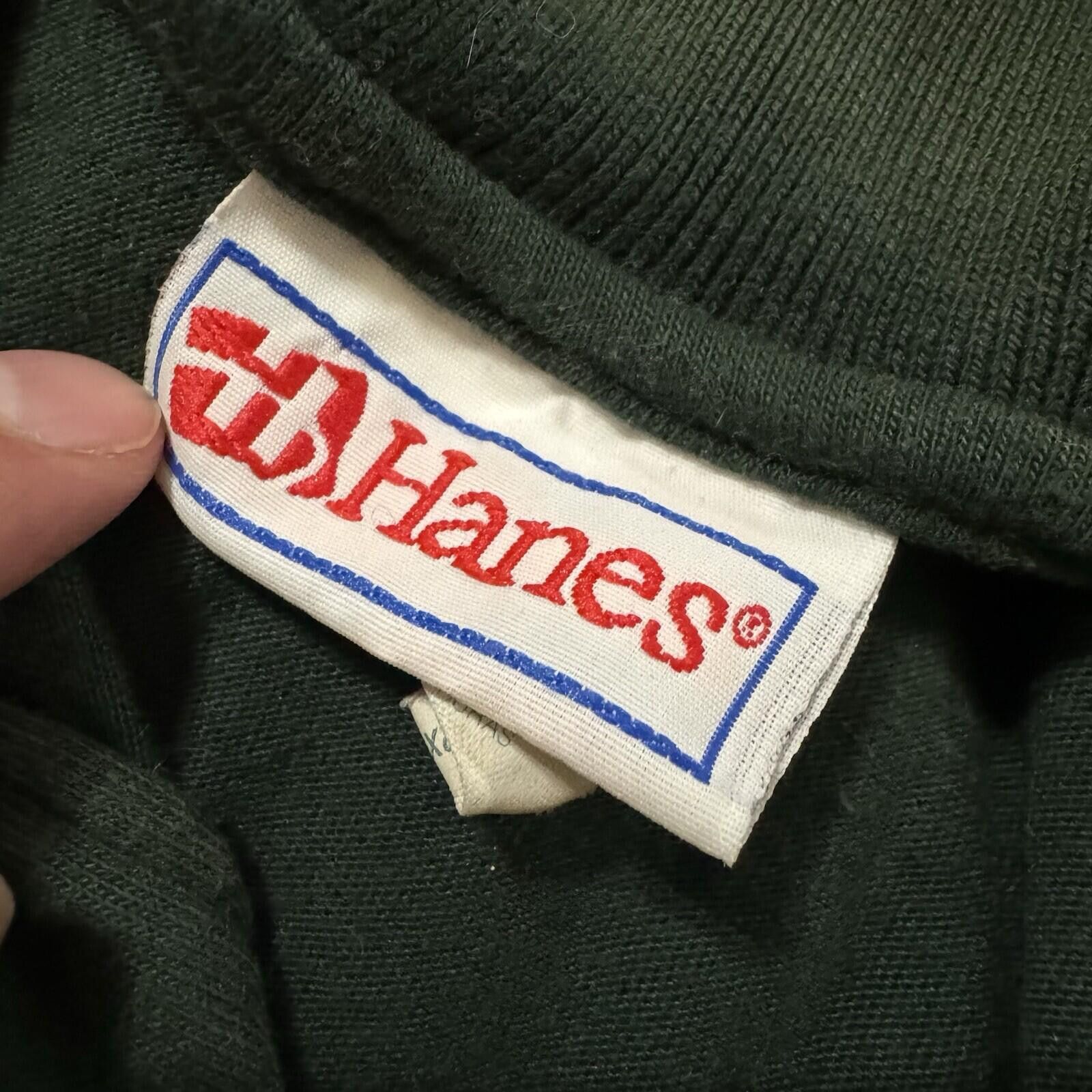 Hanes Vintage 90s Y2K Hanes Dark Green Polo Shirt 2XL Blank Size US XXL / EU 58 / 5 - 4 Thumbnail