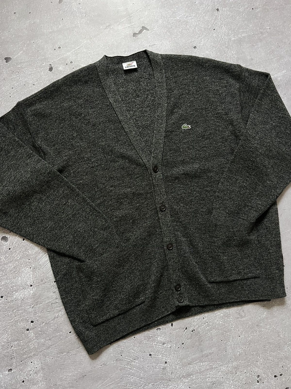 Lacoste Vintage Lacoste 1980s wool and acrylic knit cardigan, size 9 Size US XXL / EU 58 / 5 - 1 Thumbnail