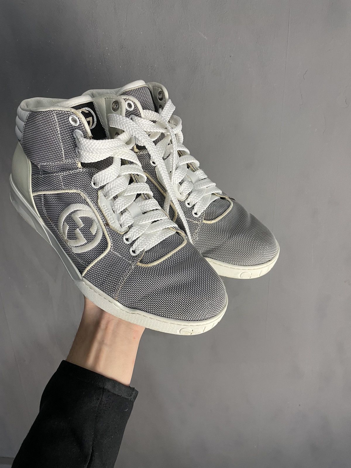 Gucci Gucci Gray High Top Sneakers Size US 8 / EU 41 - 3 Thumbnail
