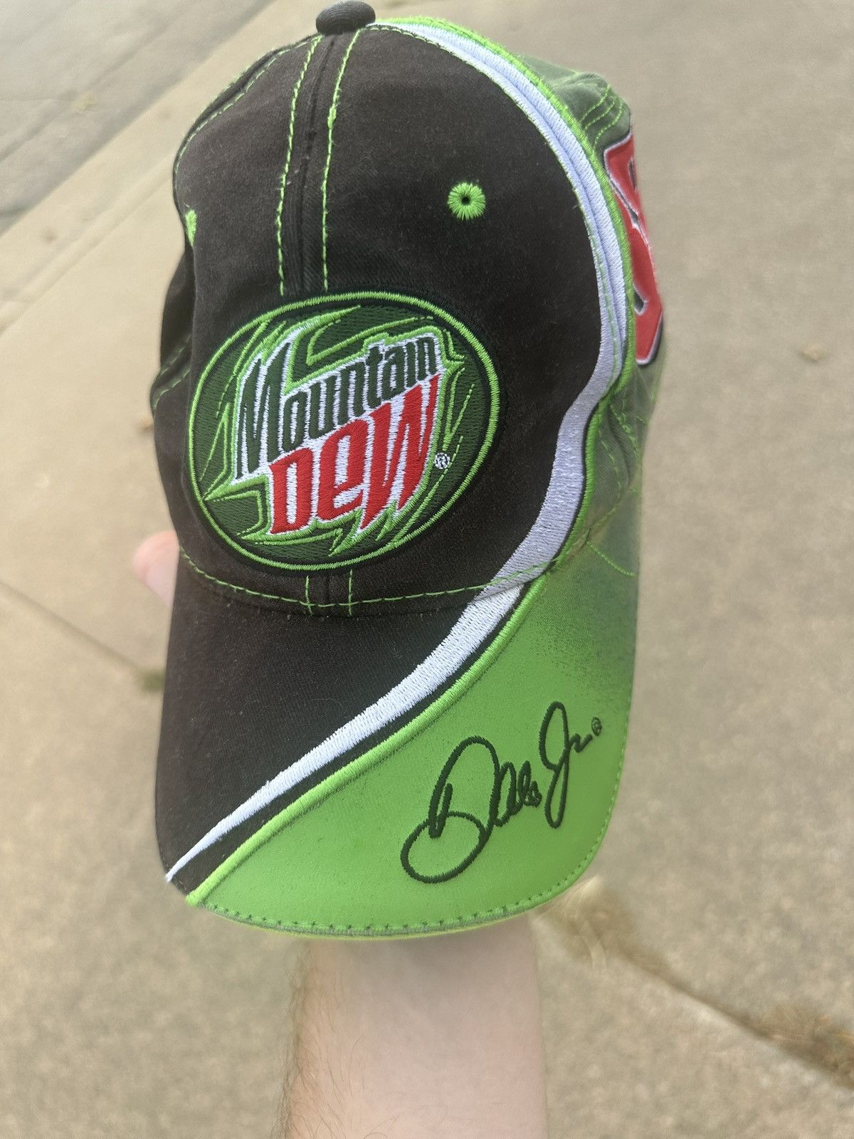 NASCAR Mountain Dew x Nascar Dale JR Adjustable Hat Size ONE SIZE - 4 Thumbnail