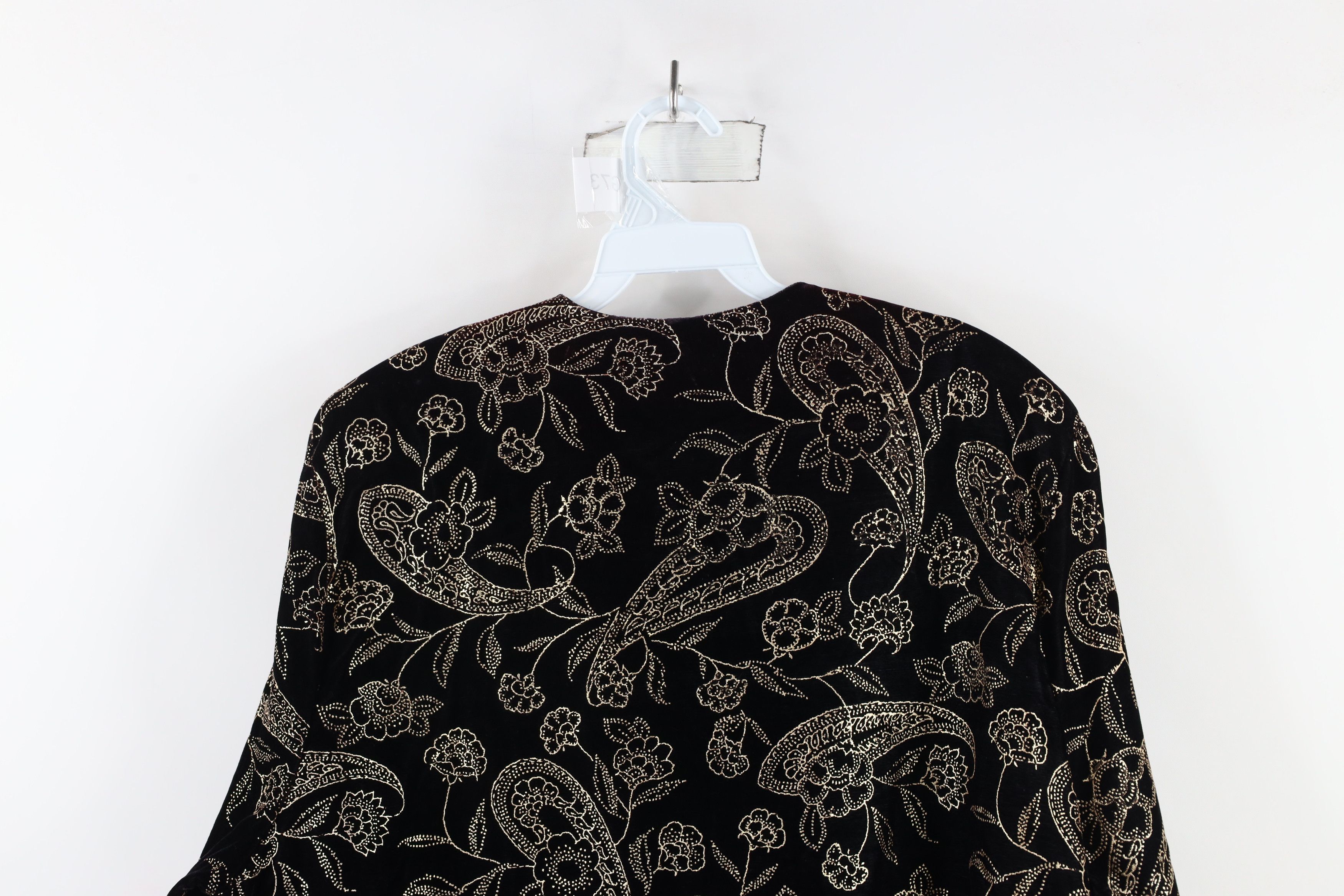 Vintage Vintage 90s Streetwear Velvet Velour Blazer Jacket USA Size XL / US 12-14 / IT 48-50 - 12 Thumbnail