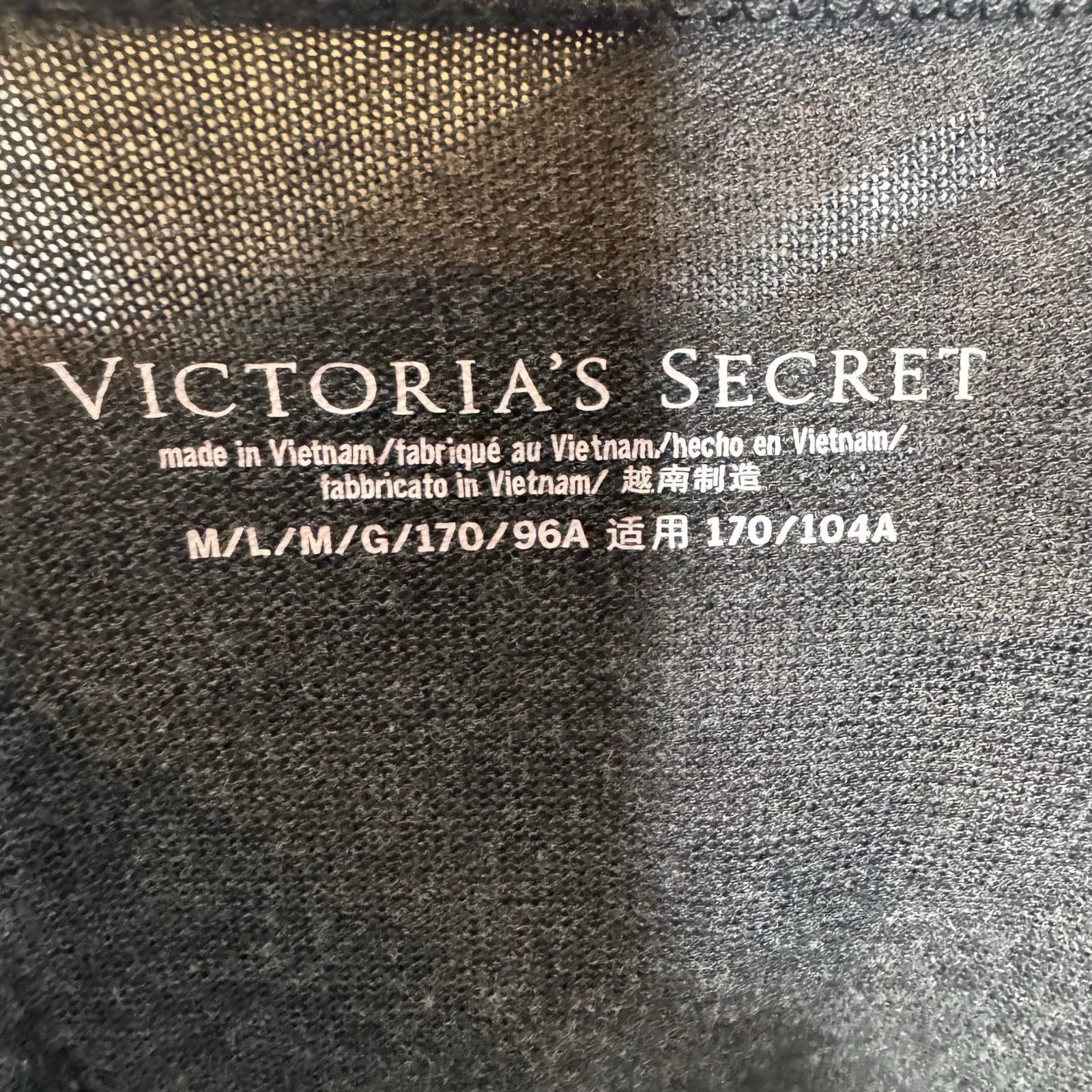 Victoria's Secret Victoria's Secret Wrap Robe M/L Charcoal Gray Lace Trim Size ONE SIZE - 5 Thumbnail