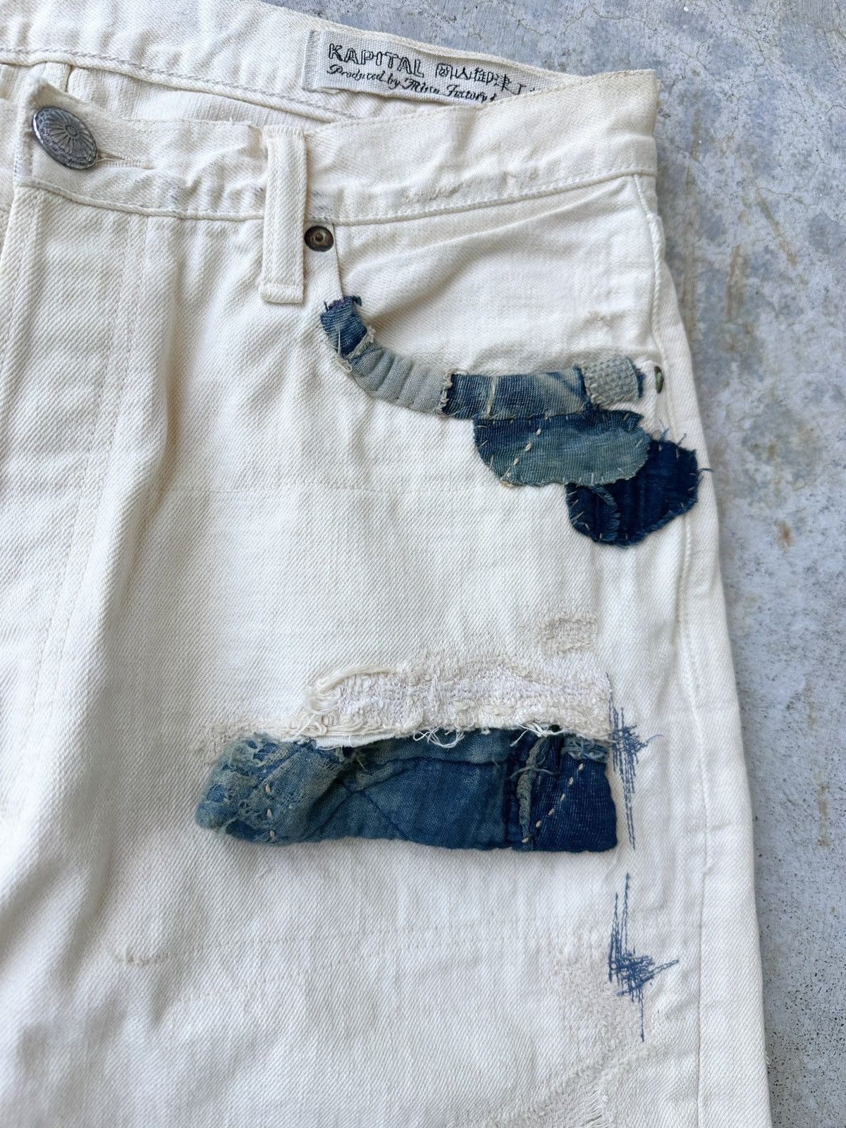 Kapital Kountry 2012 Kountry Selvedge Buckleback Boro Denim Patchwork jean Size US 34 / EU 50 - 10 Thumbnail