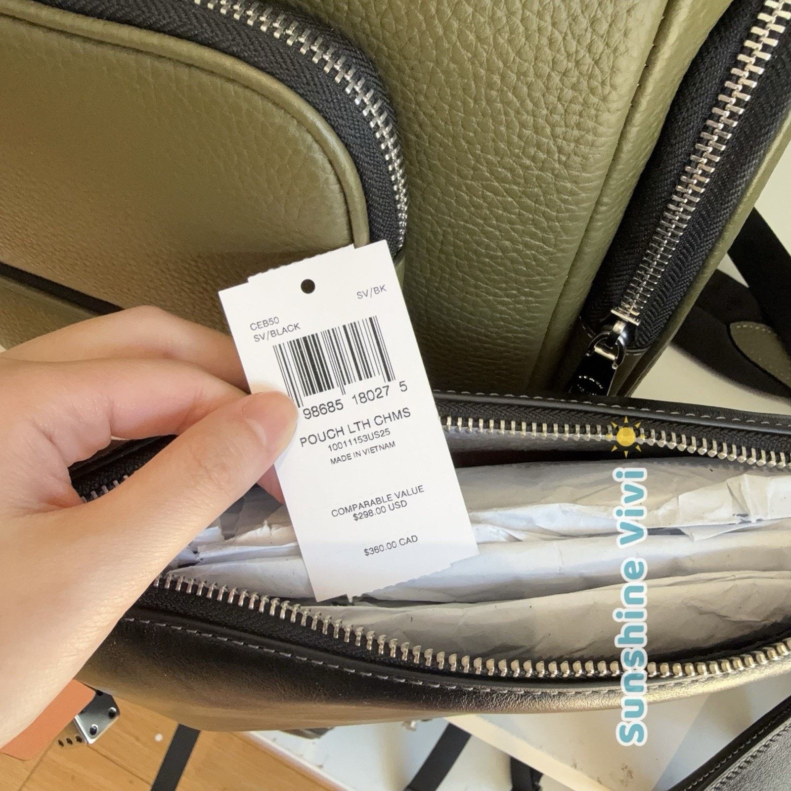 Coach NWT Coach Pouch with charm Silver/Black CEB50 leather Size ONE SIZE - 7 Thumbnail