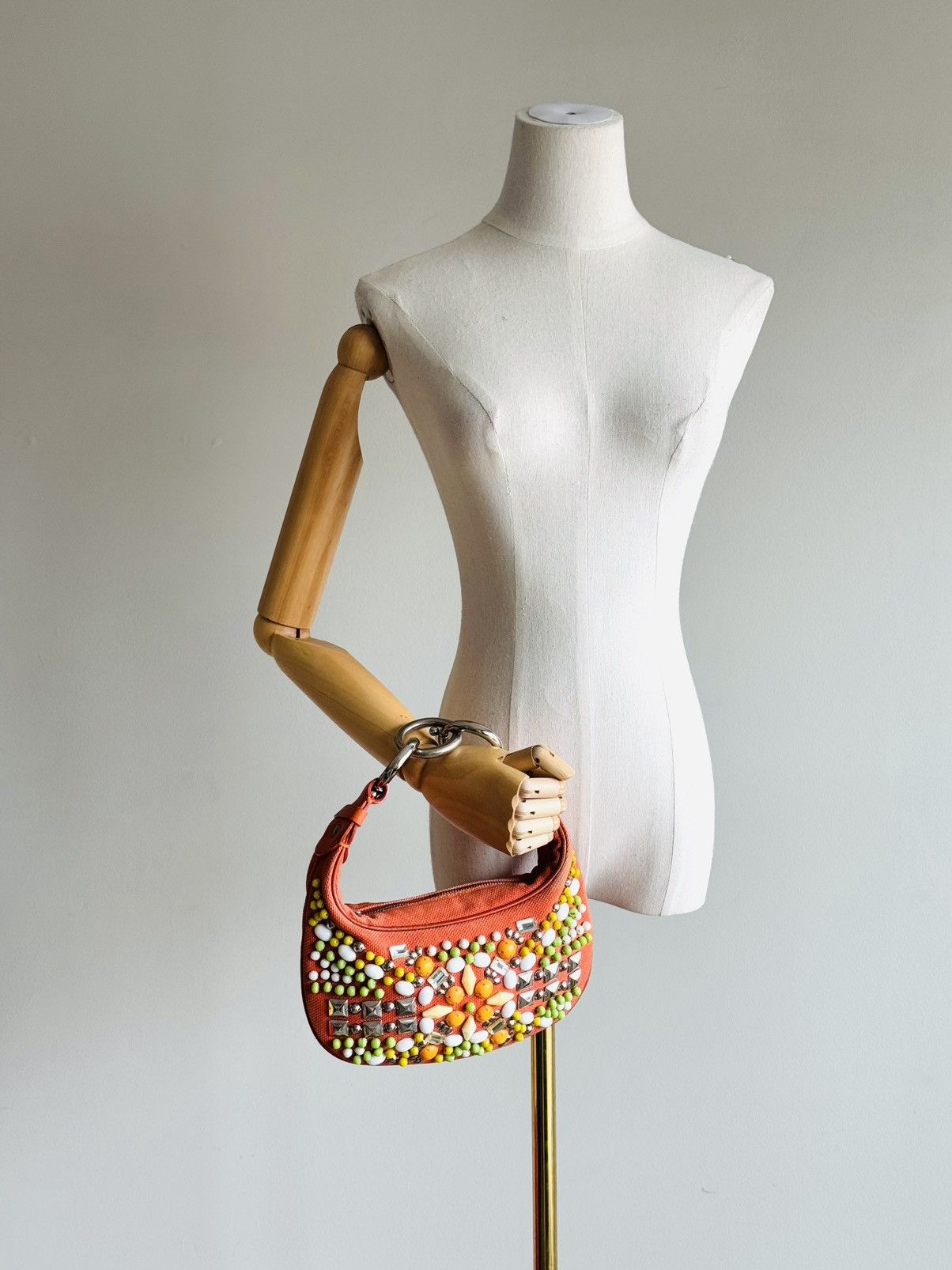 Chloe Vintage beaded Chloe Bracelet bag by Phoebe Philo orange Size ONE SIZE - 2 Thumbnail