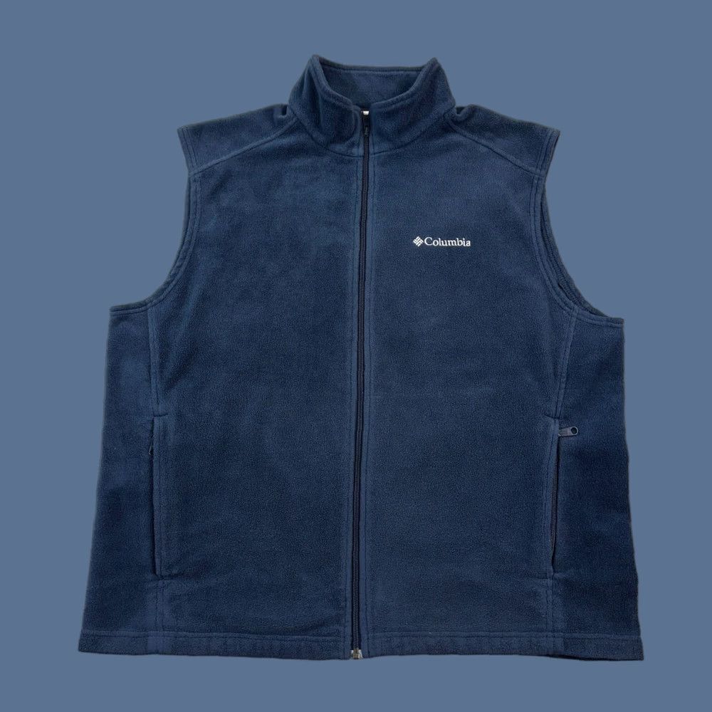 Vintage Columbia Vest Mens XL Blue Fleece Full Zip Outdoor Hiking Casual Windbreaker Size US XL / EU 56 / 4 - 1 Thumbnail