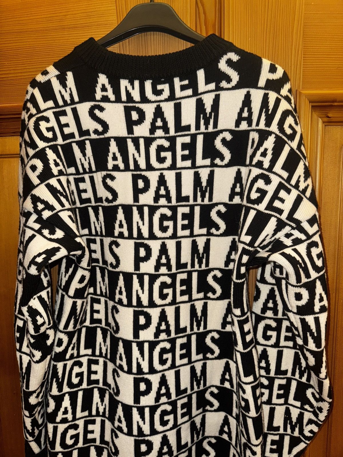 Palm Angels Palm Angels All-Over Logo Knit Sweater Size US XL / EU 56 / 4 - 3 Thumbnail