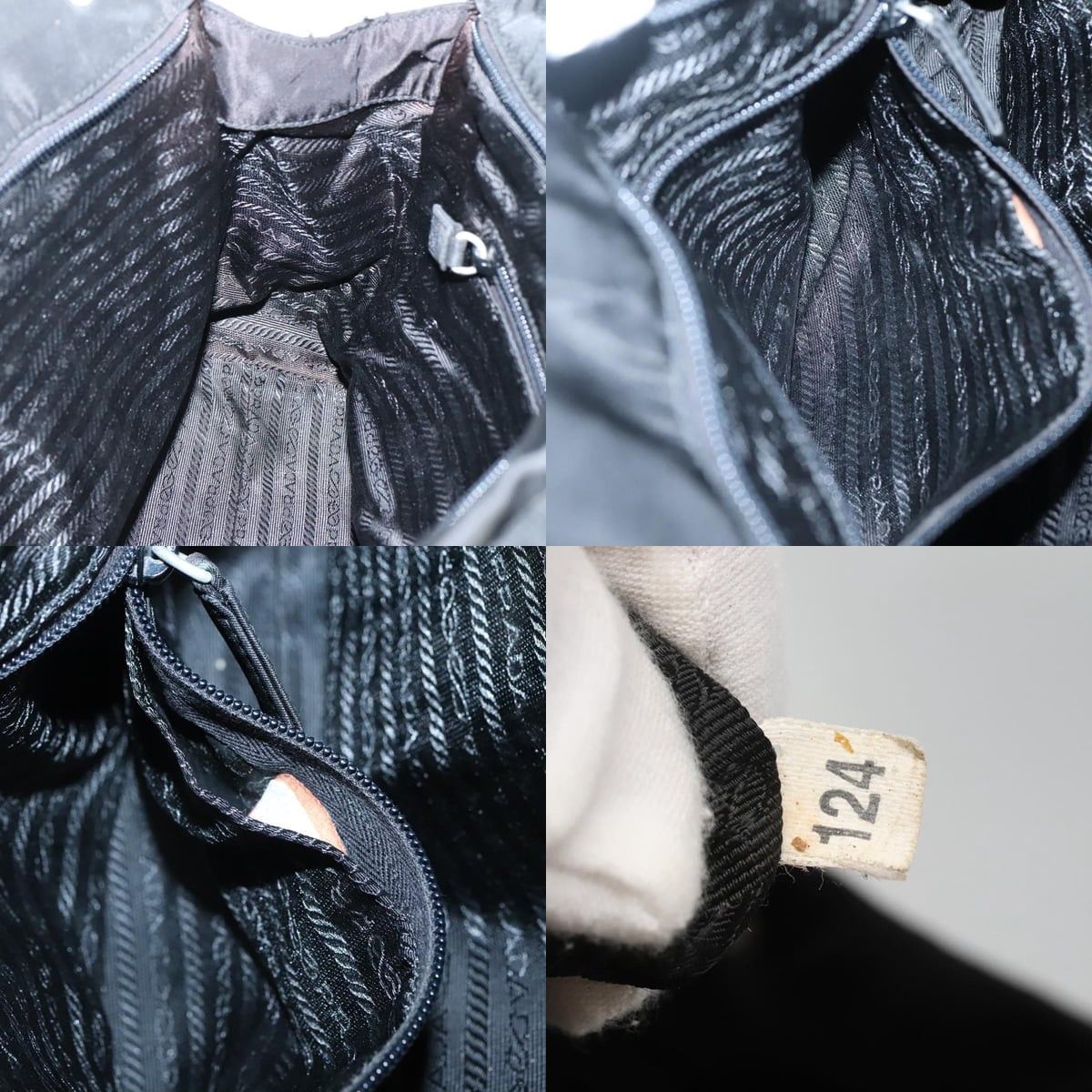 Prada PRADA Hand Bag Nylon Black Silver Size ONE SIZE - 12 Thumbnail