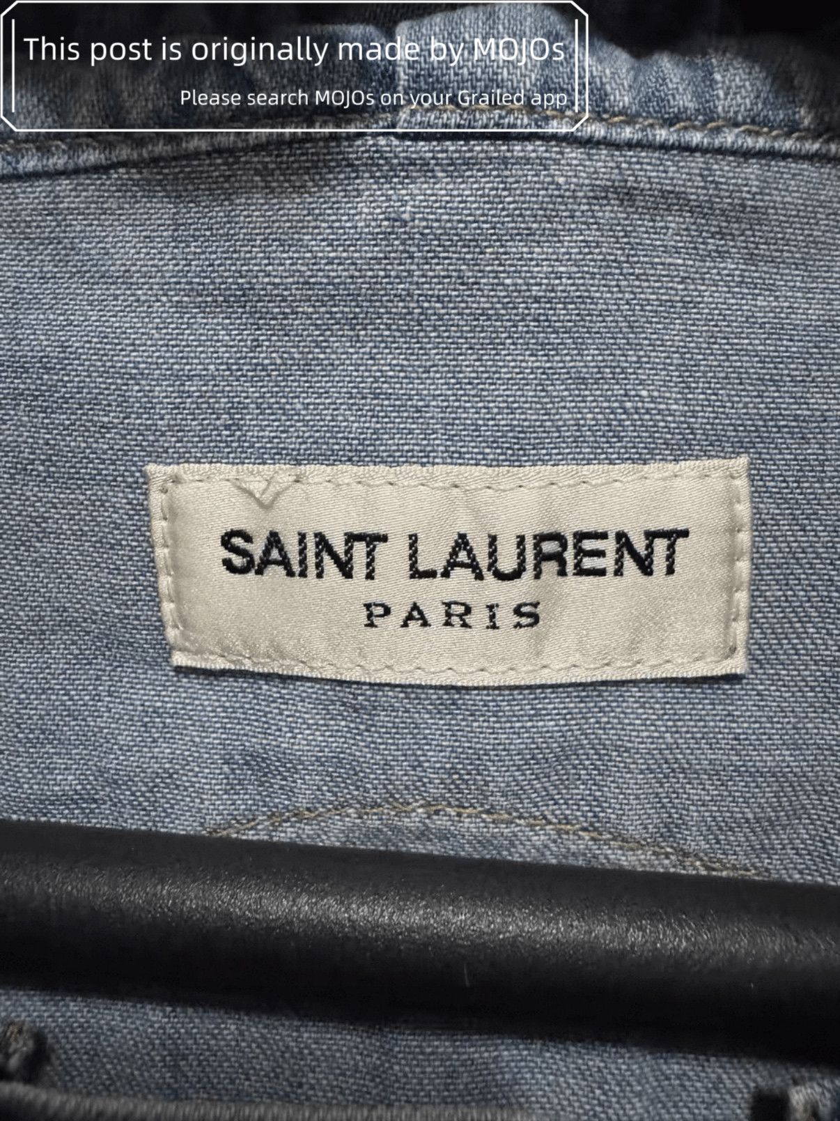 Saint Laurent Paris Sz XS Saint Laurent Paris 19SS Denim Hoodie mojos140513 Size US XS / EU 42 / 0 - 5 Thumbnail